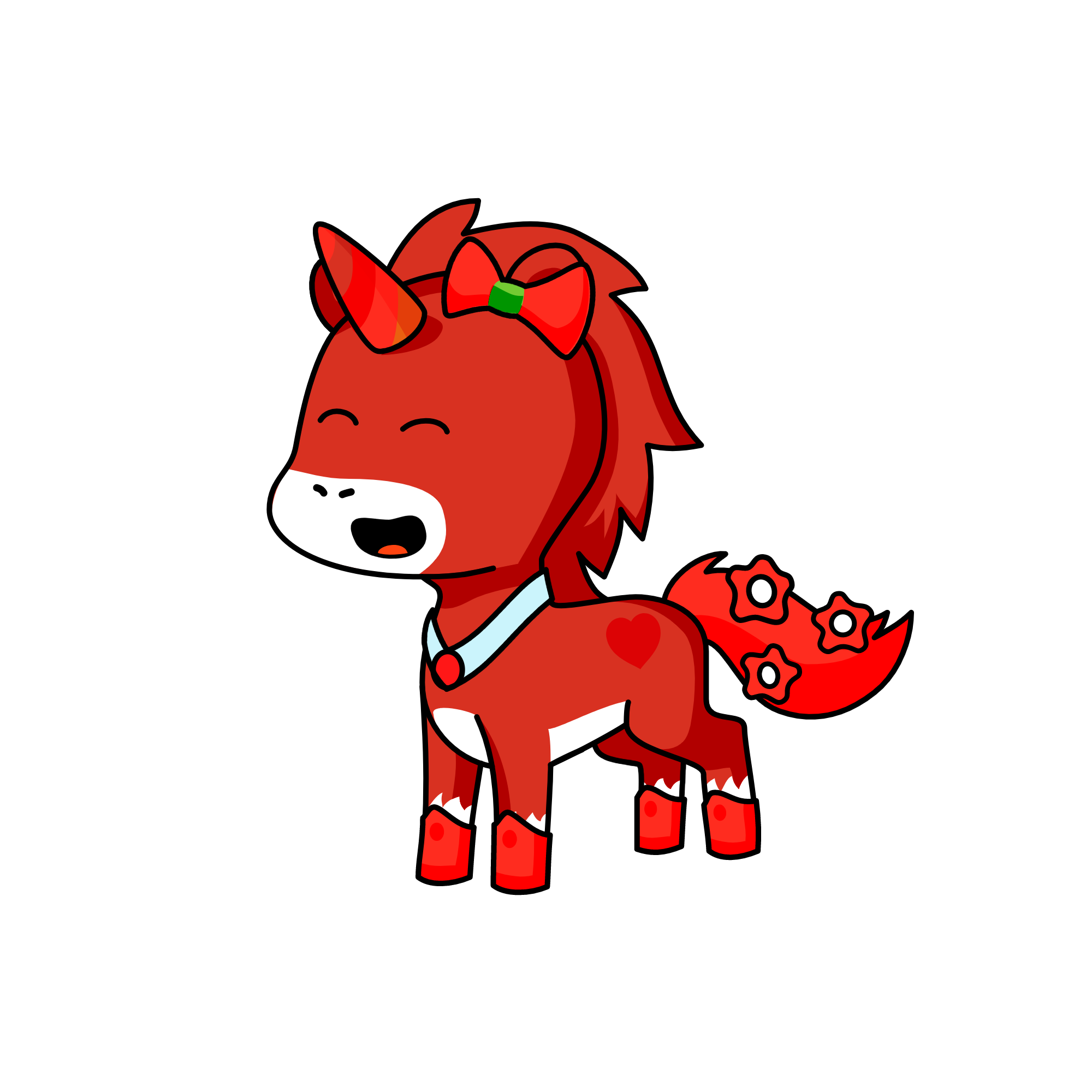 red, the unicorn