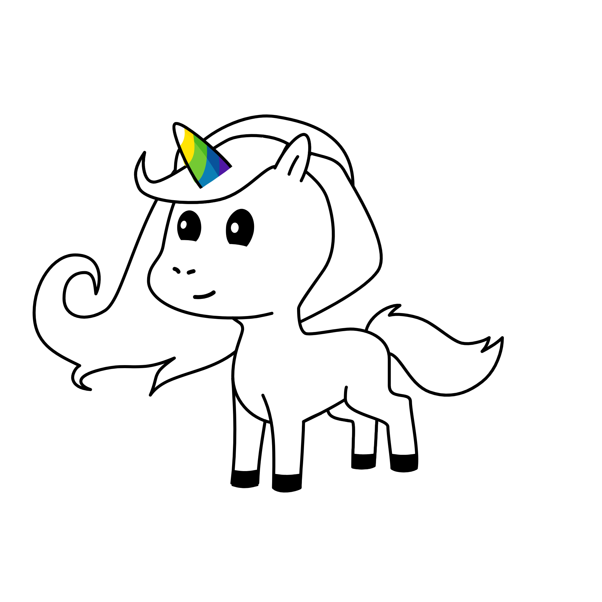 White, the unicorn