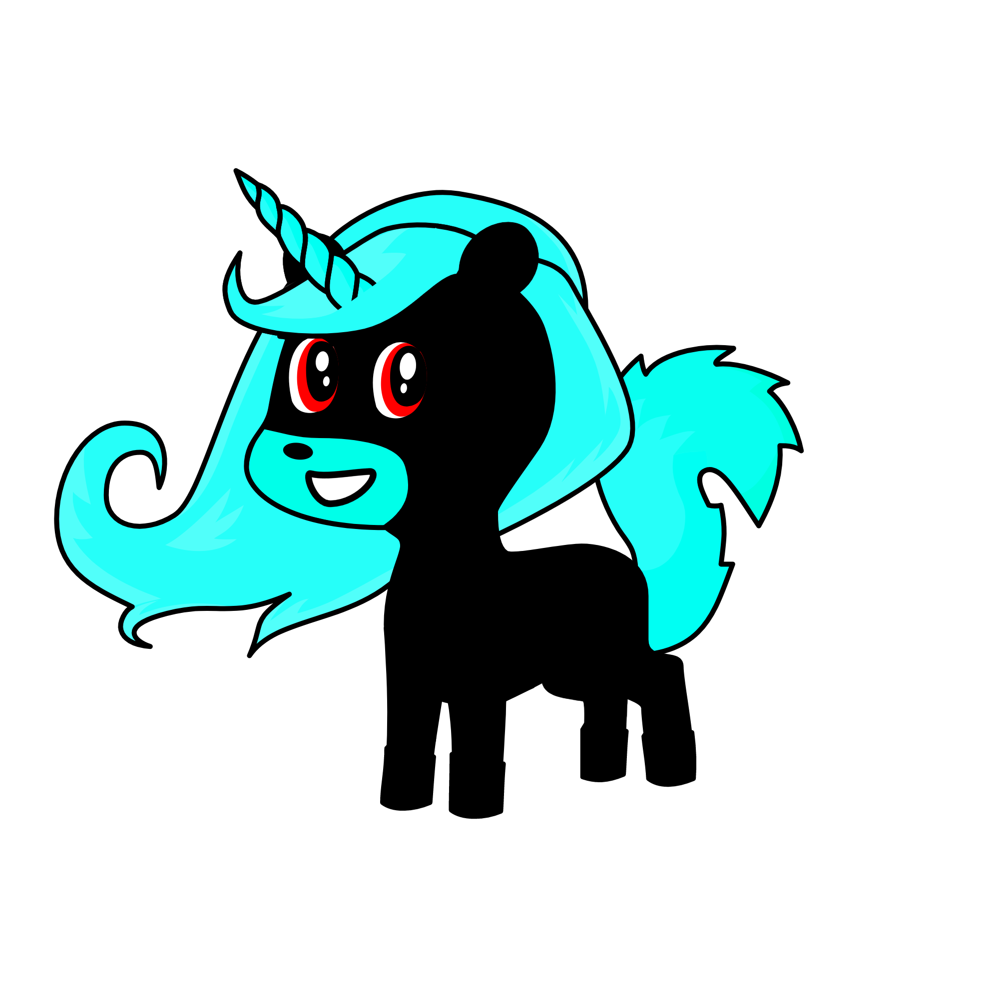 corrupted sky from friday night funkin, the unicorn