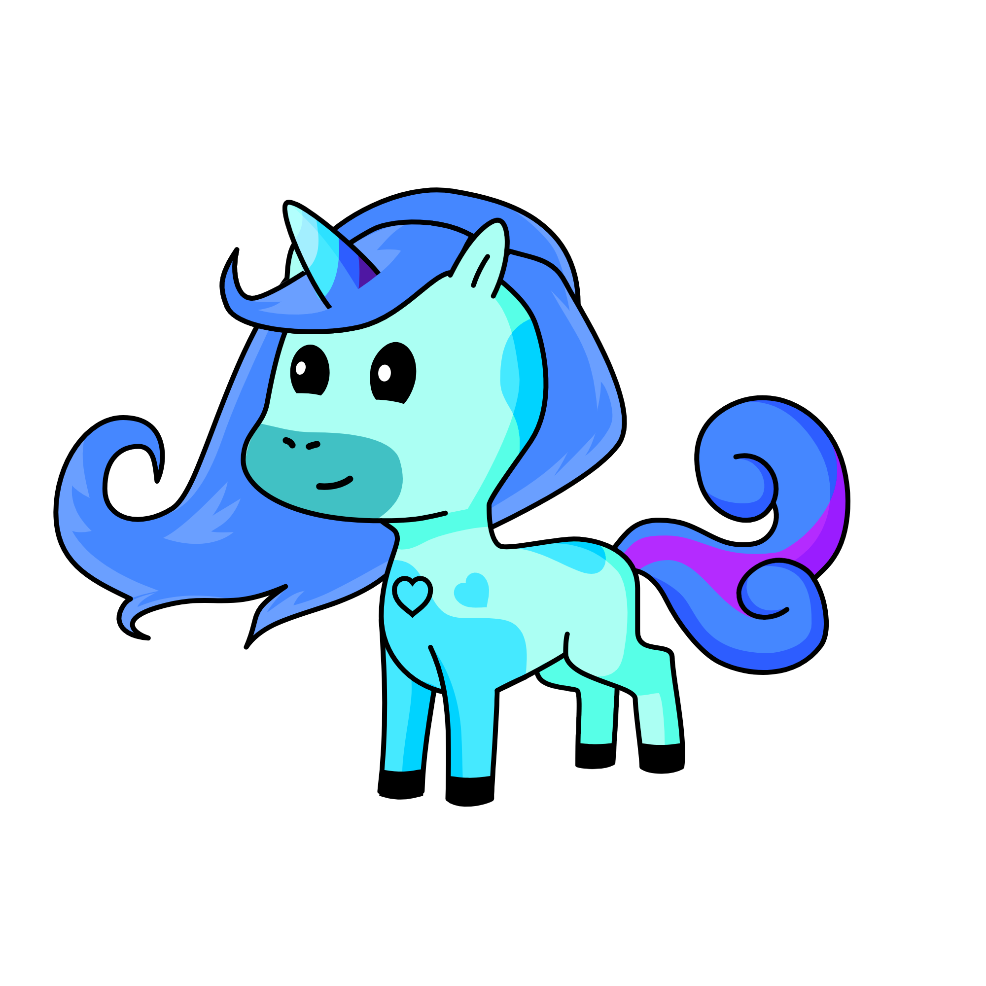 bluey, the unicorn