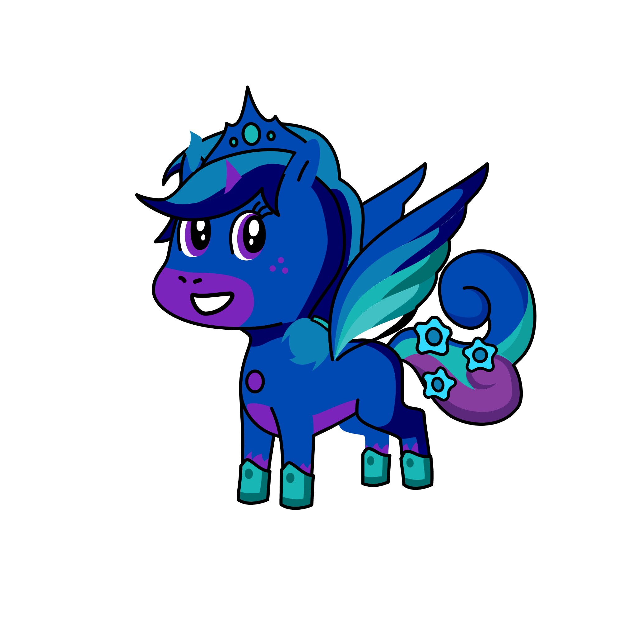 princess bluebird, the unicorn