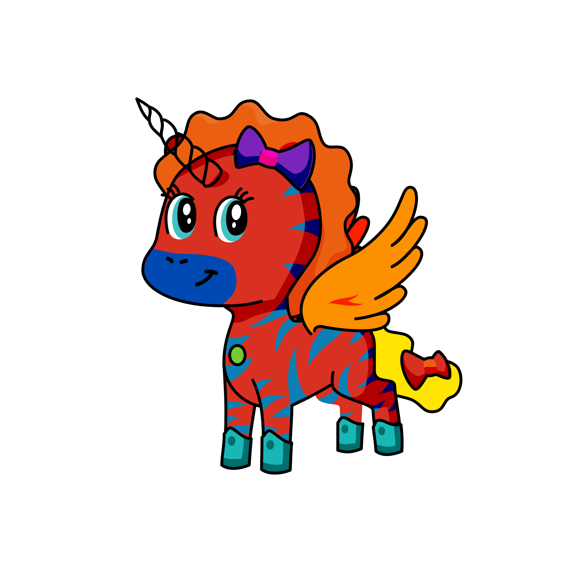 rainbow pumpkinpose, the unicorn