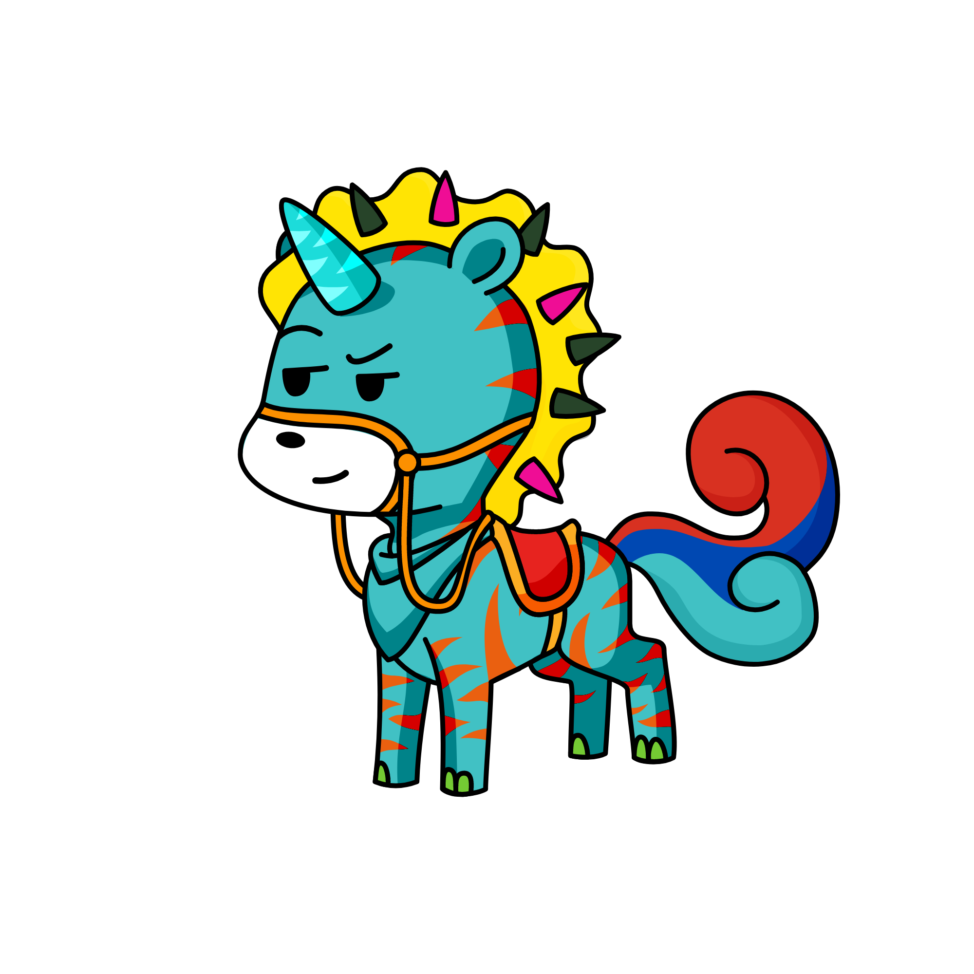 Blubly , the unicorn