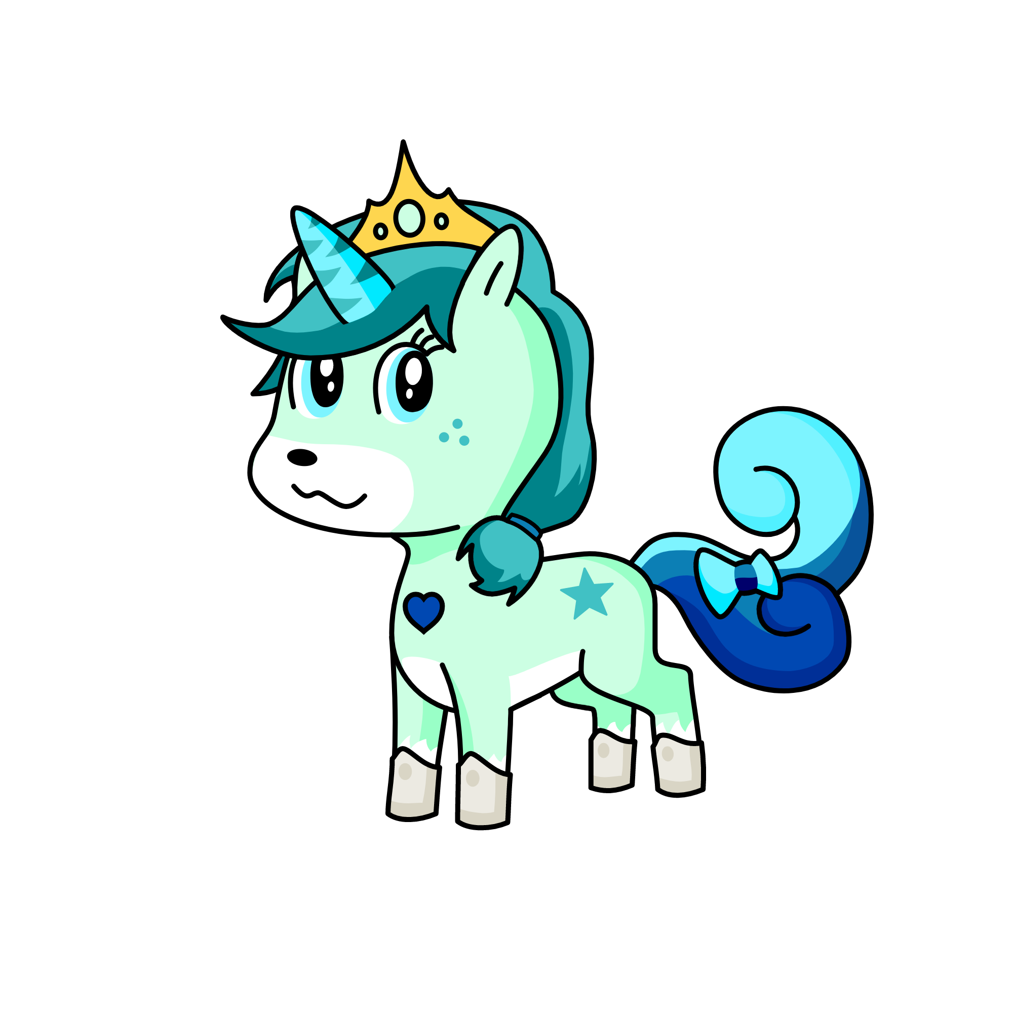blue sky, the unicorn