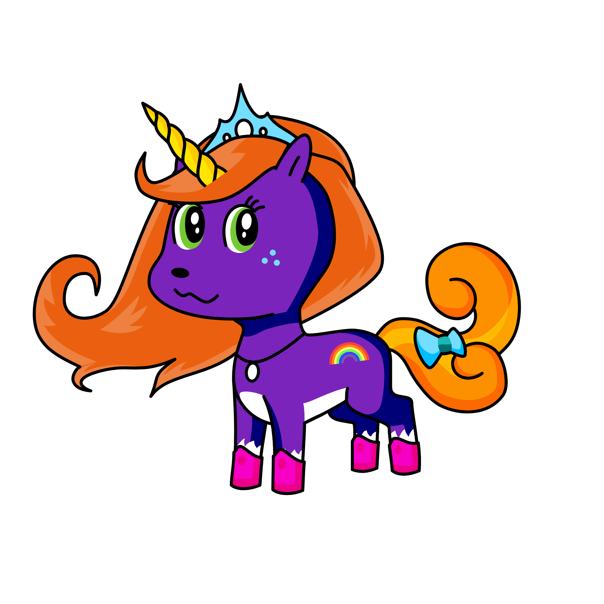 Rainhow , the unicorn