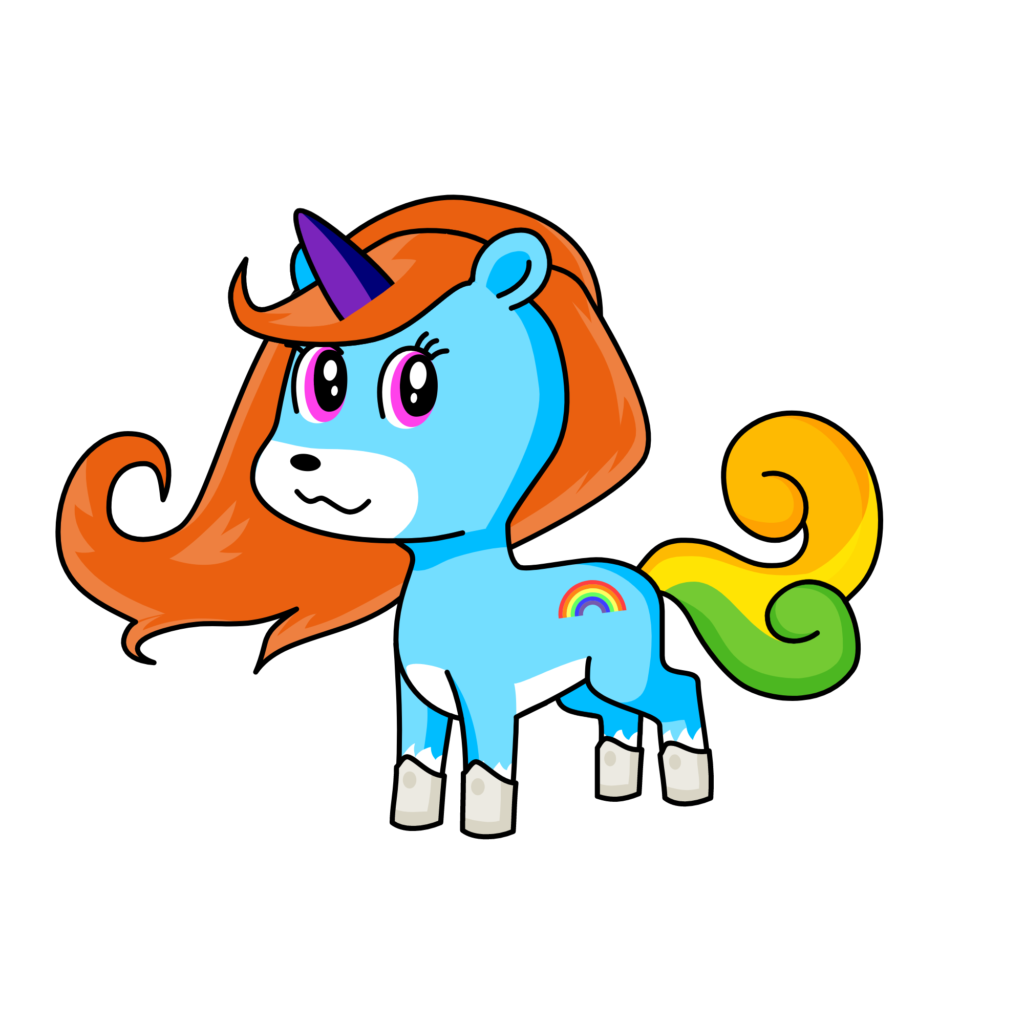 rainbow dash, the unicorn