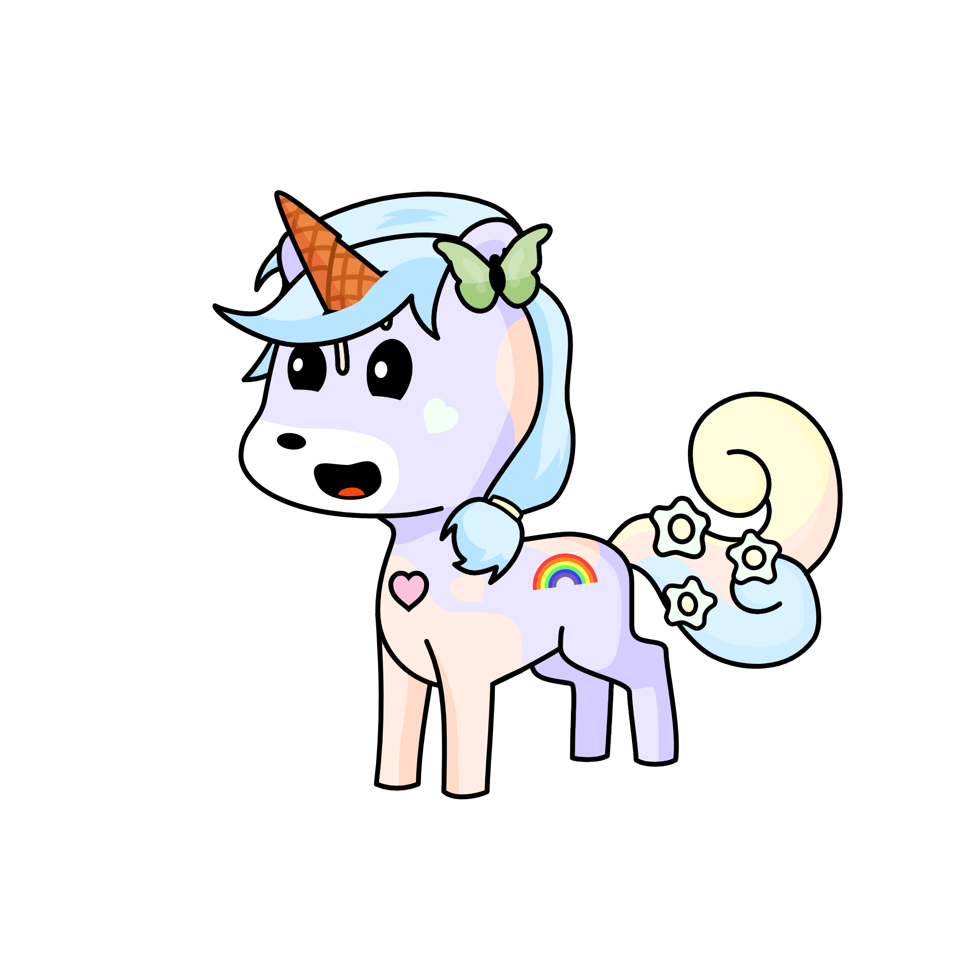 Rainbow, the unicorn