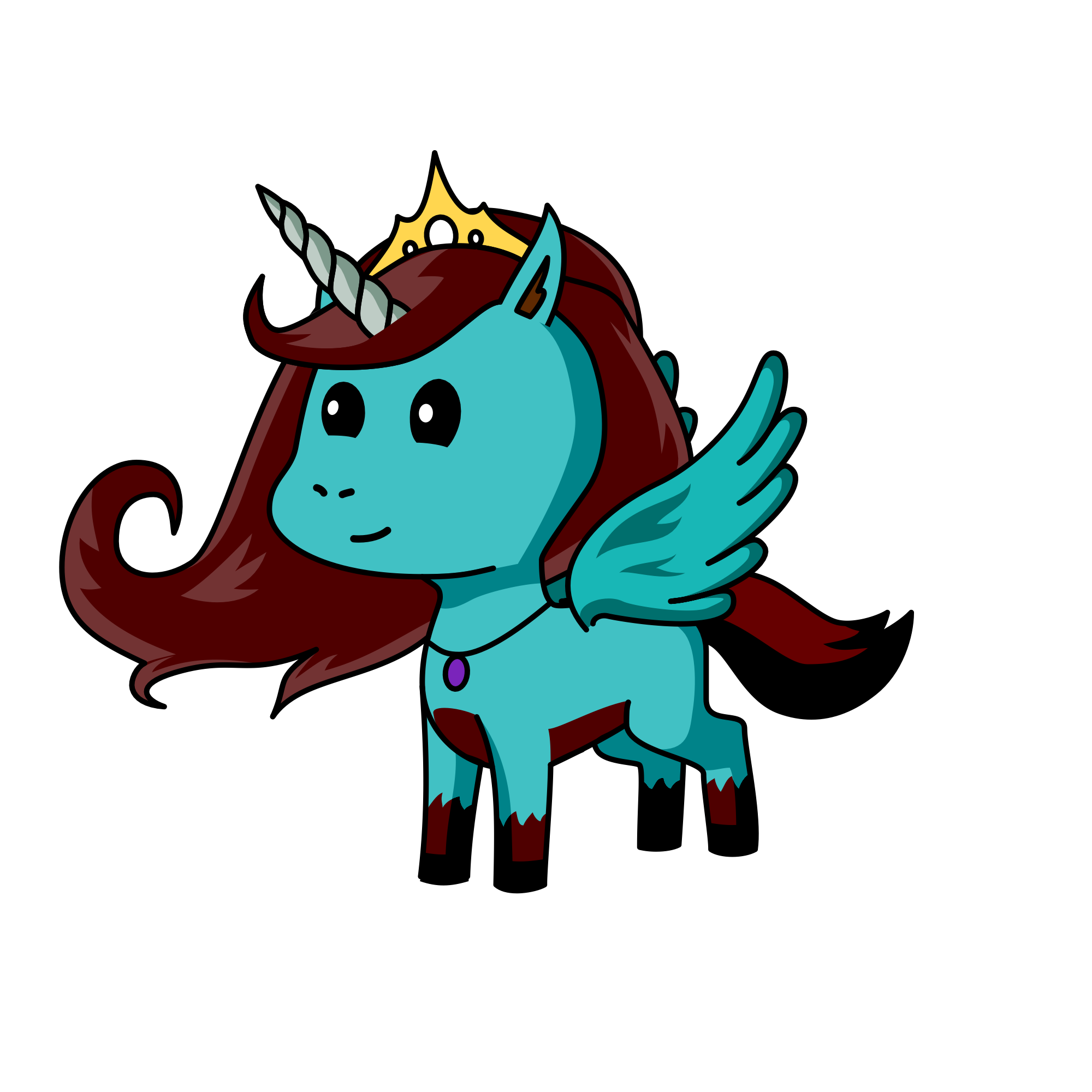 mint choco chip, the unicorn