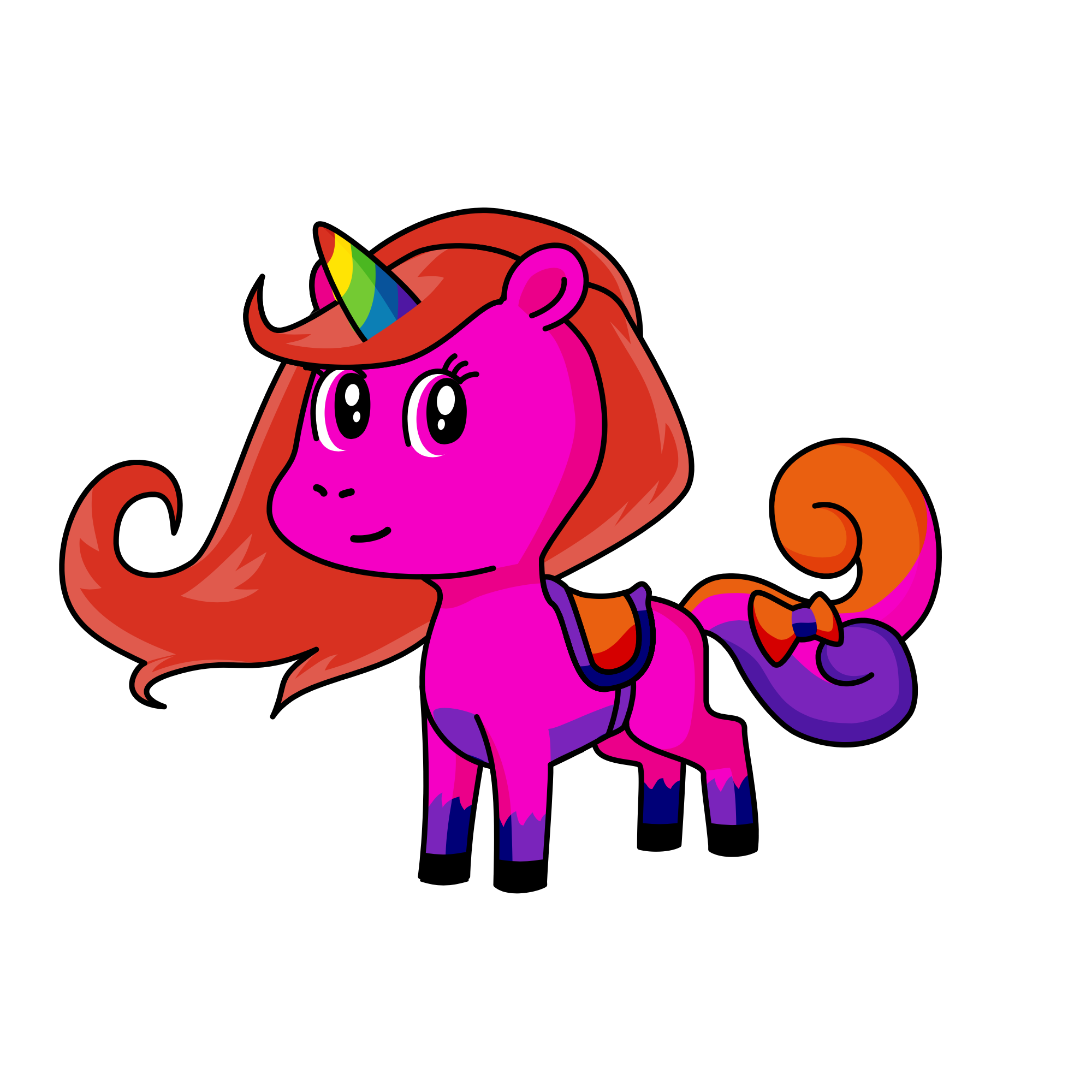 Rainbow sparks, the unicorn