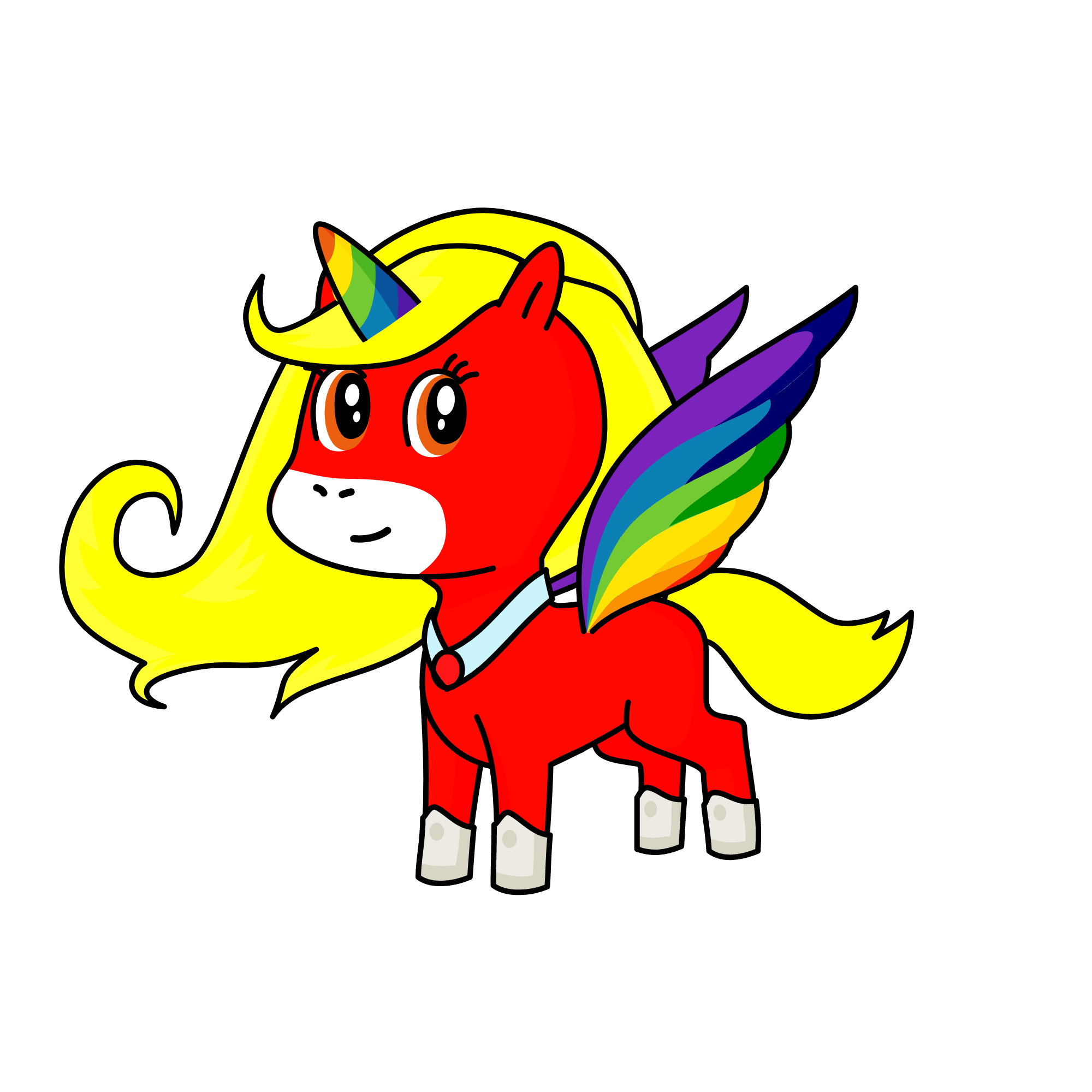 Rainbow, the unicorn