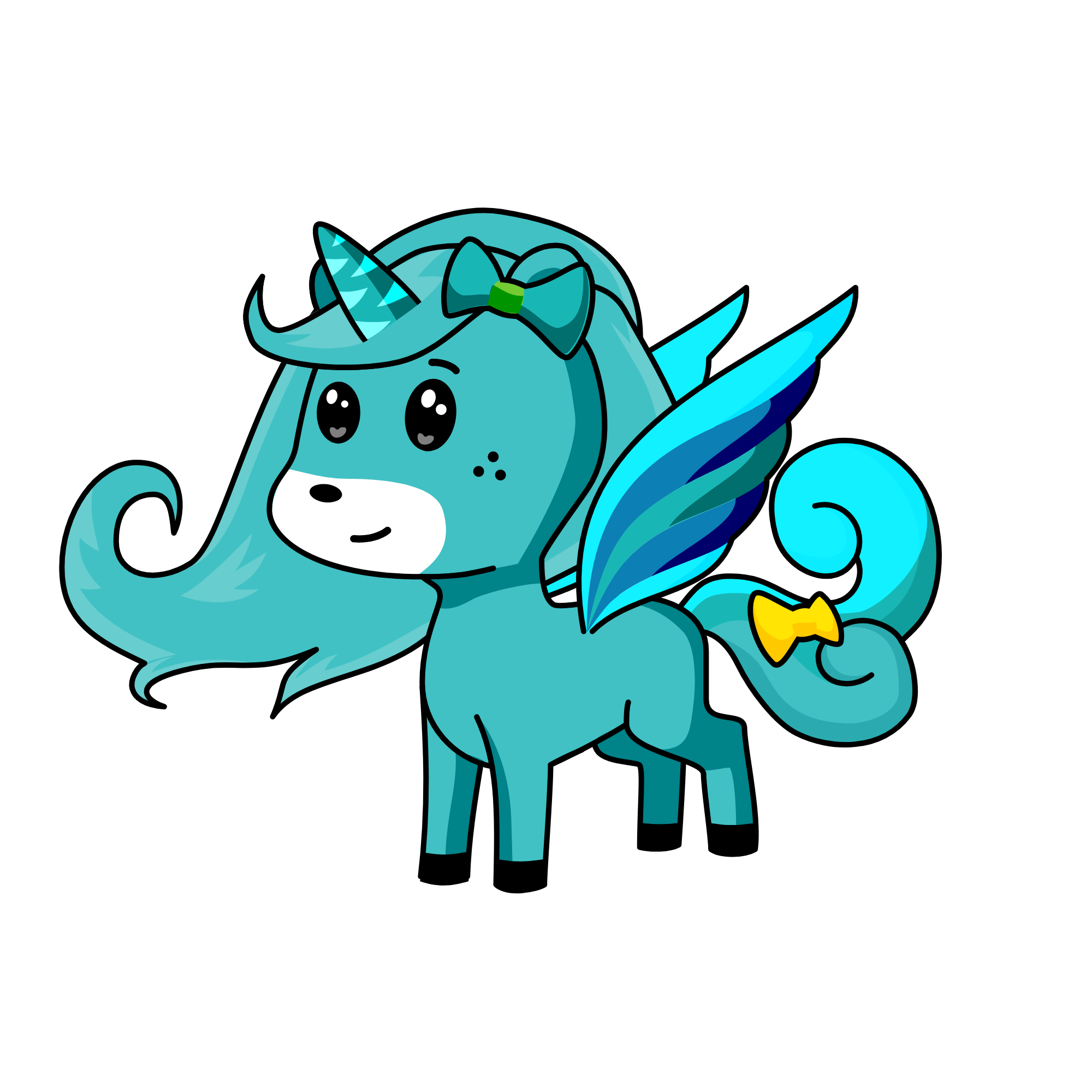 Blue, the unicorn