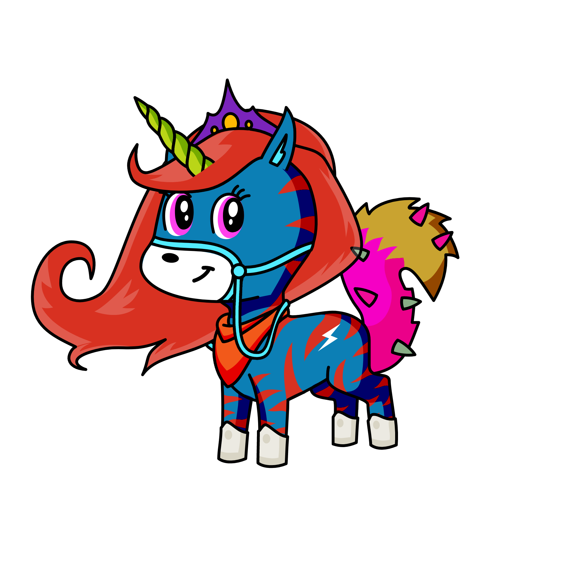 RAINBOW DASH, the unicorn