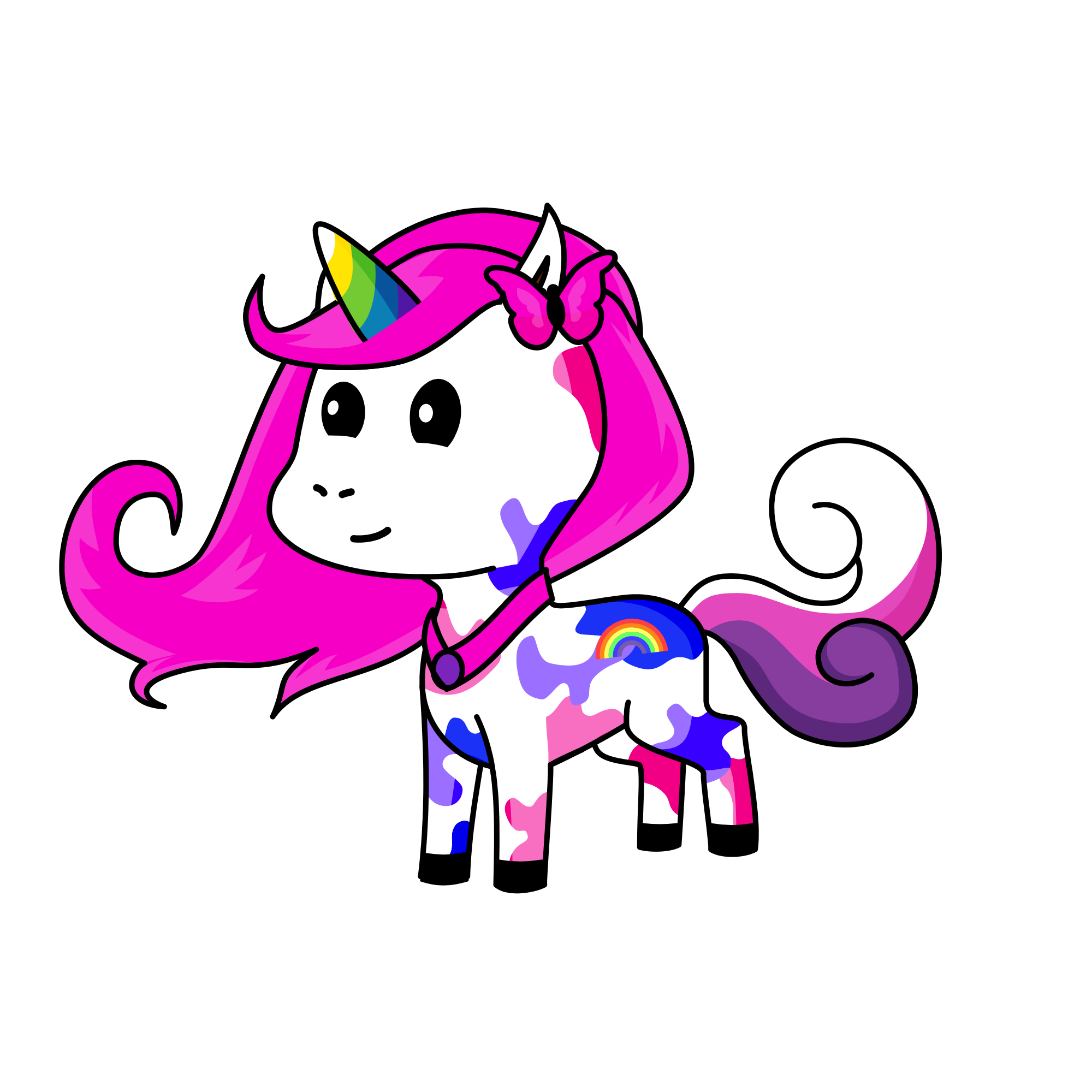 Snow queen, the unicorn