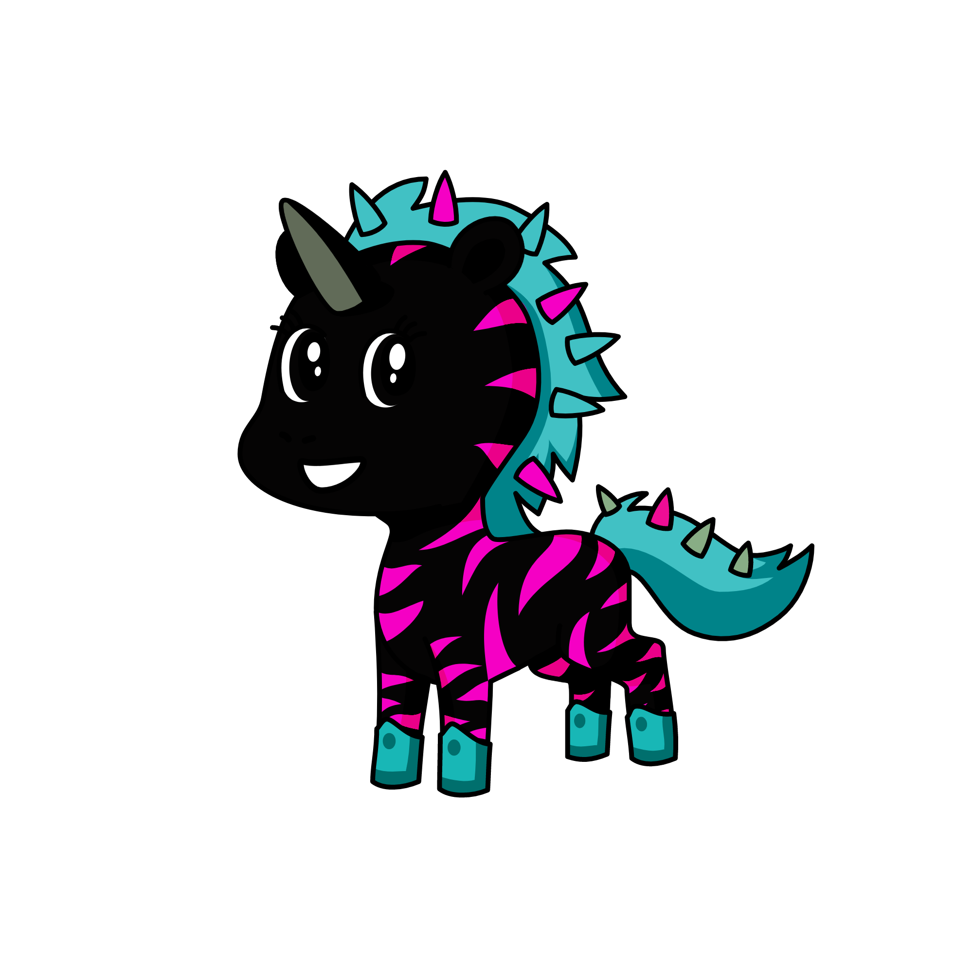 wolf, the unicorn