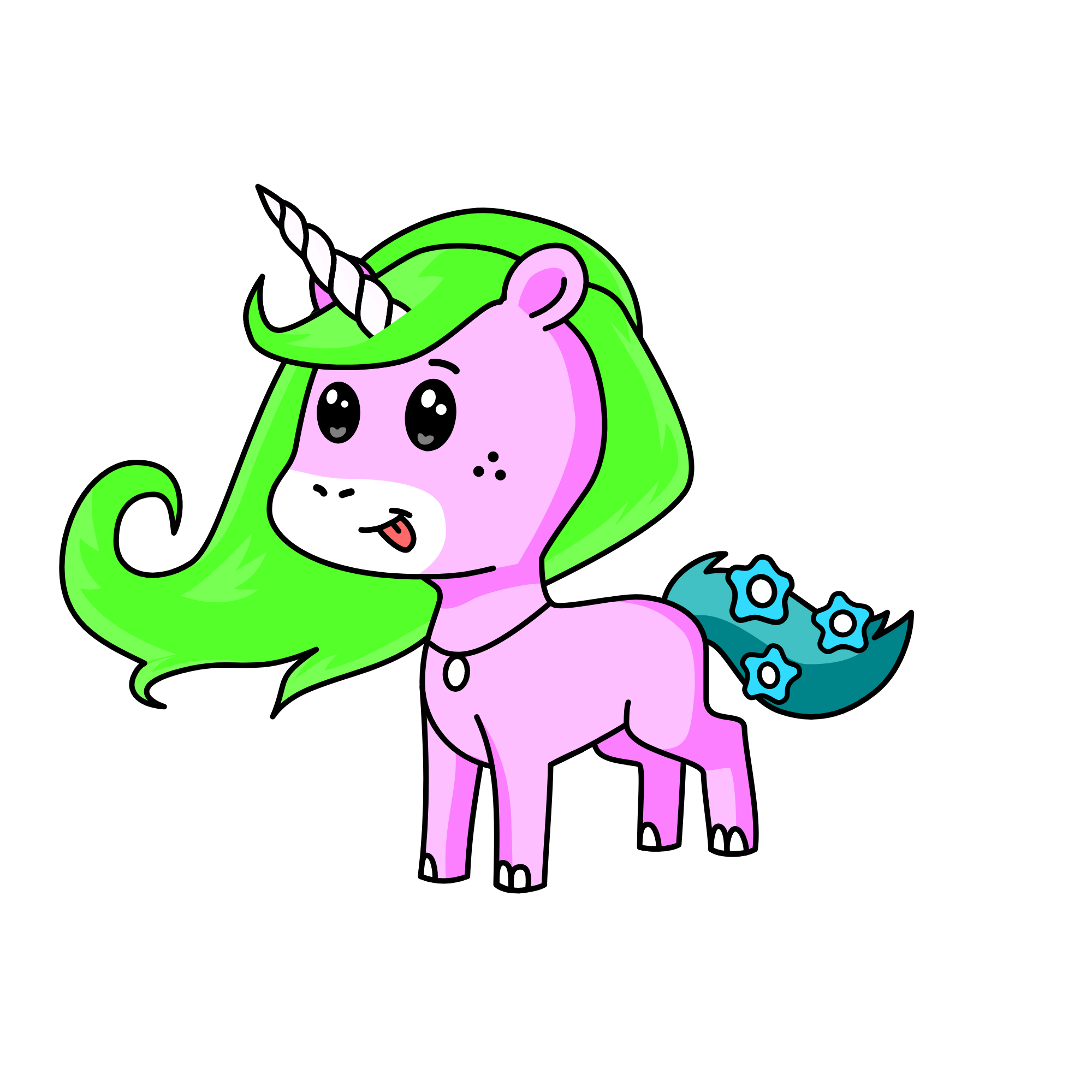 Basjklumpeline, the unicorn