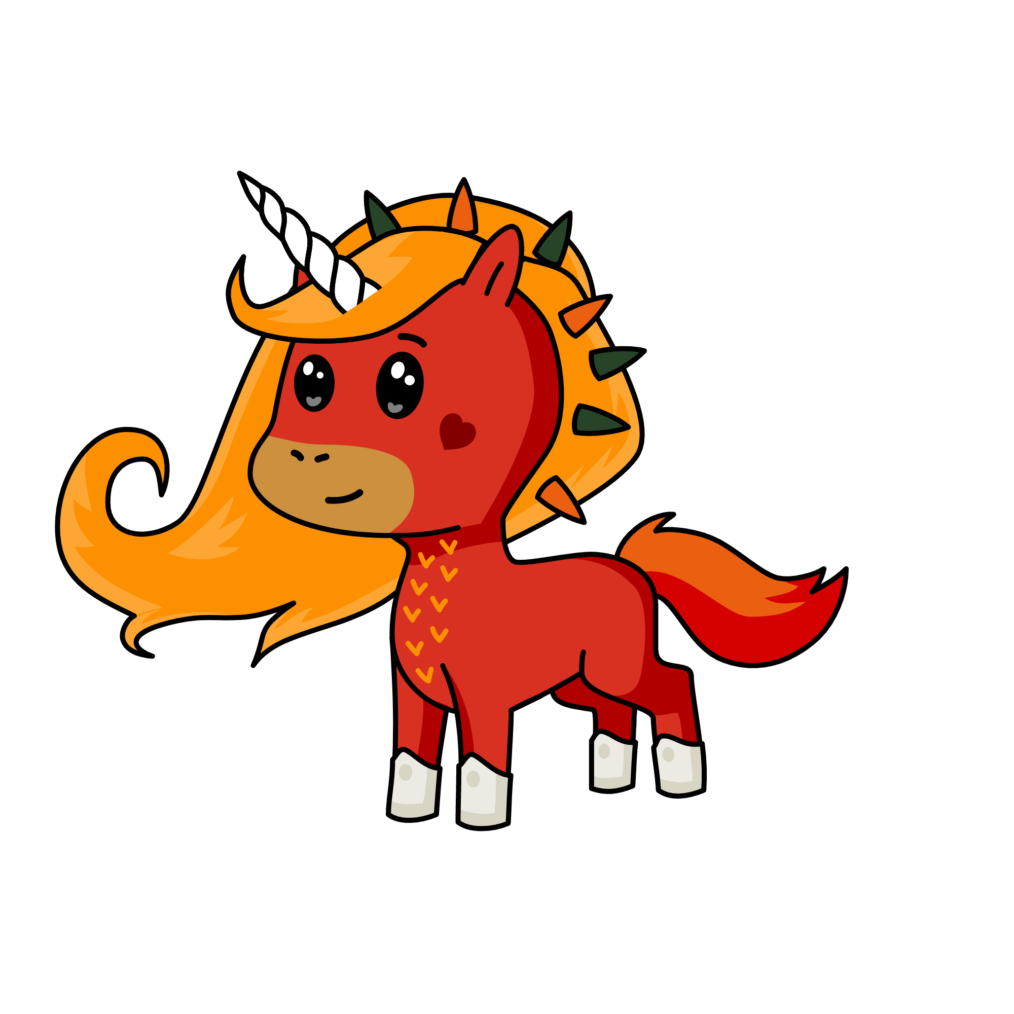 firey colt, the unicorn