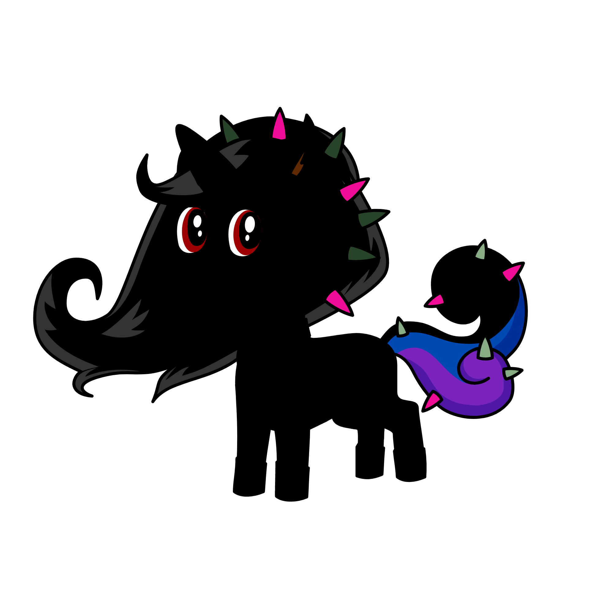 Shadow    or     Night : I am the night mare QUEEN, the unicorn