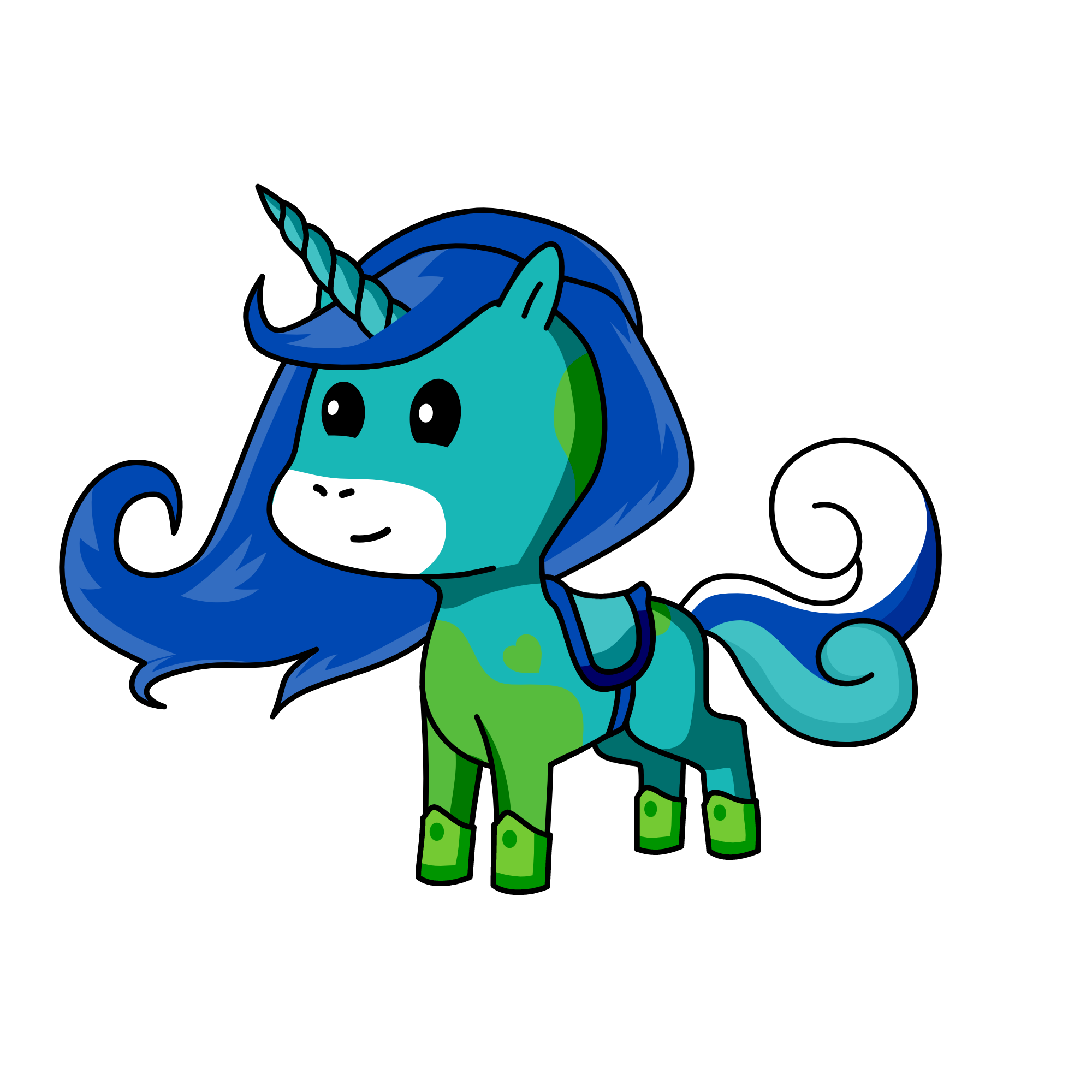bluey, the unicorn