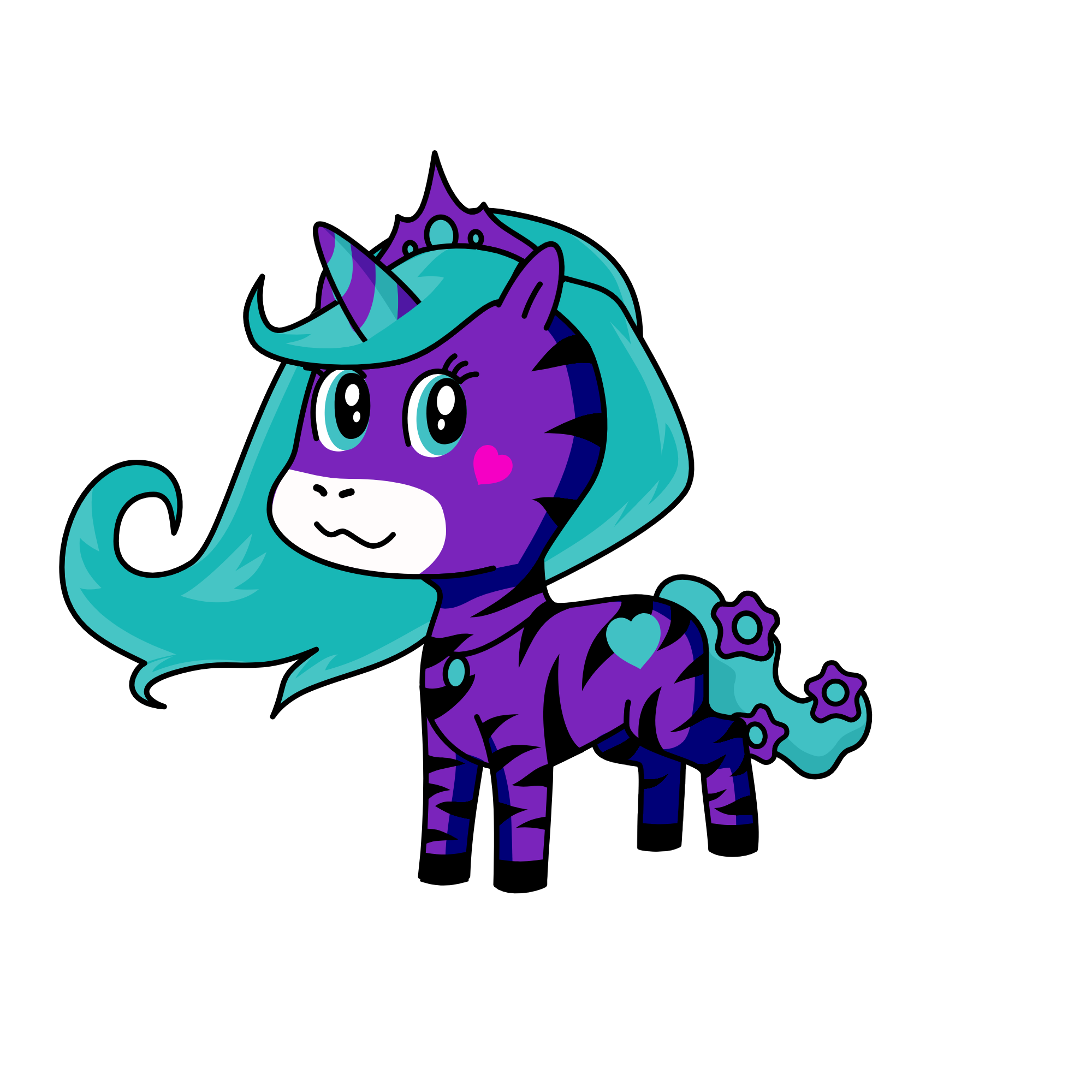 Dark BubbleGum, the unicorn