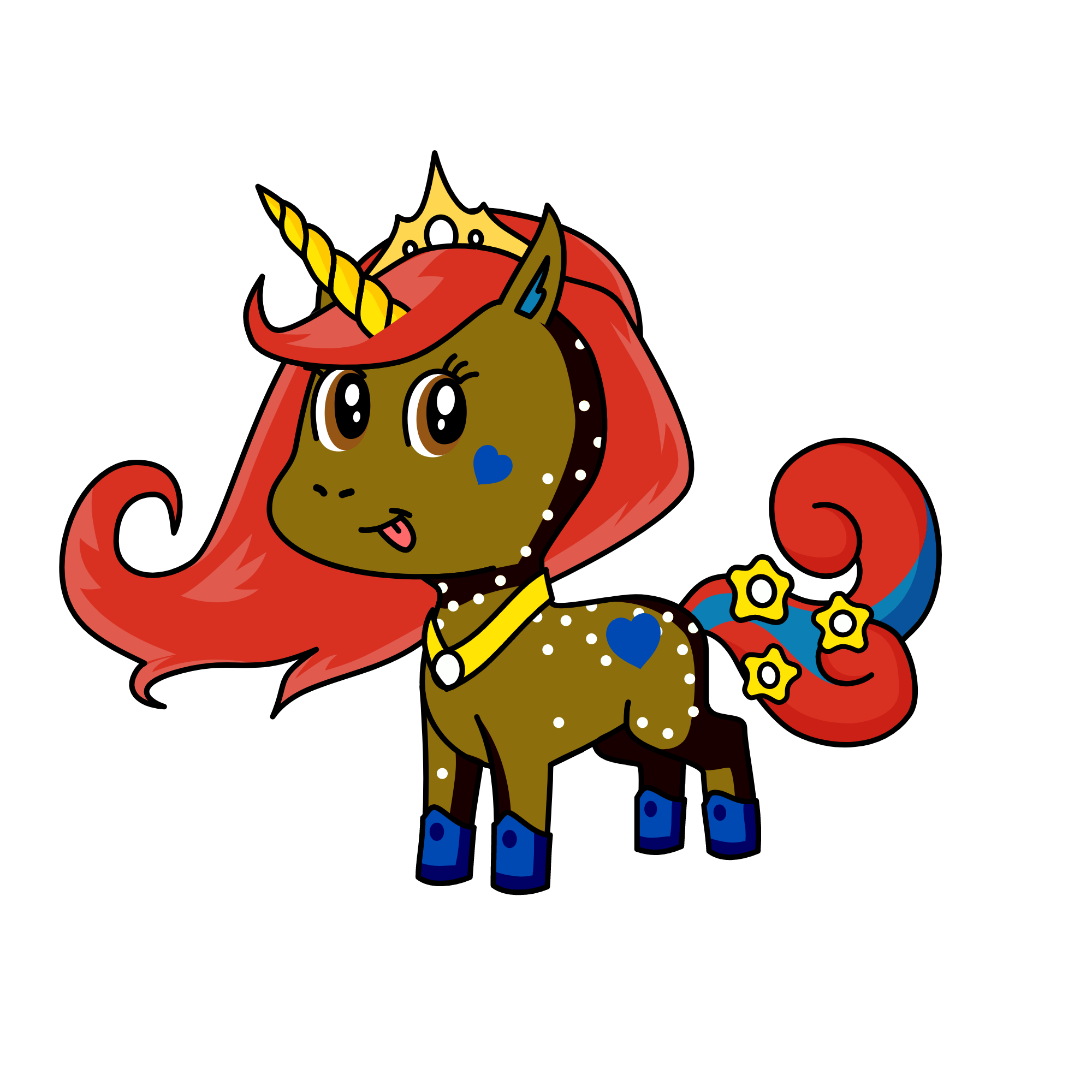 Queen lele, the unicorn