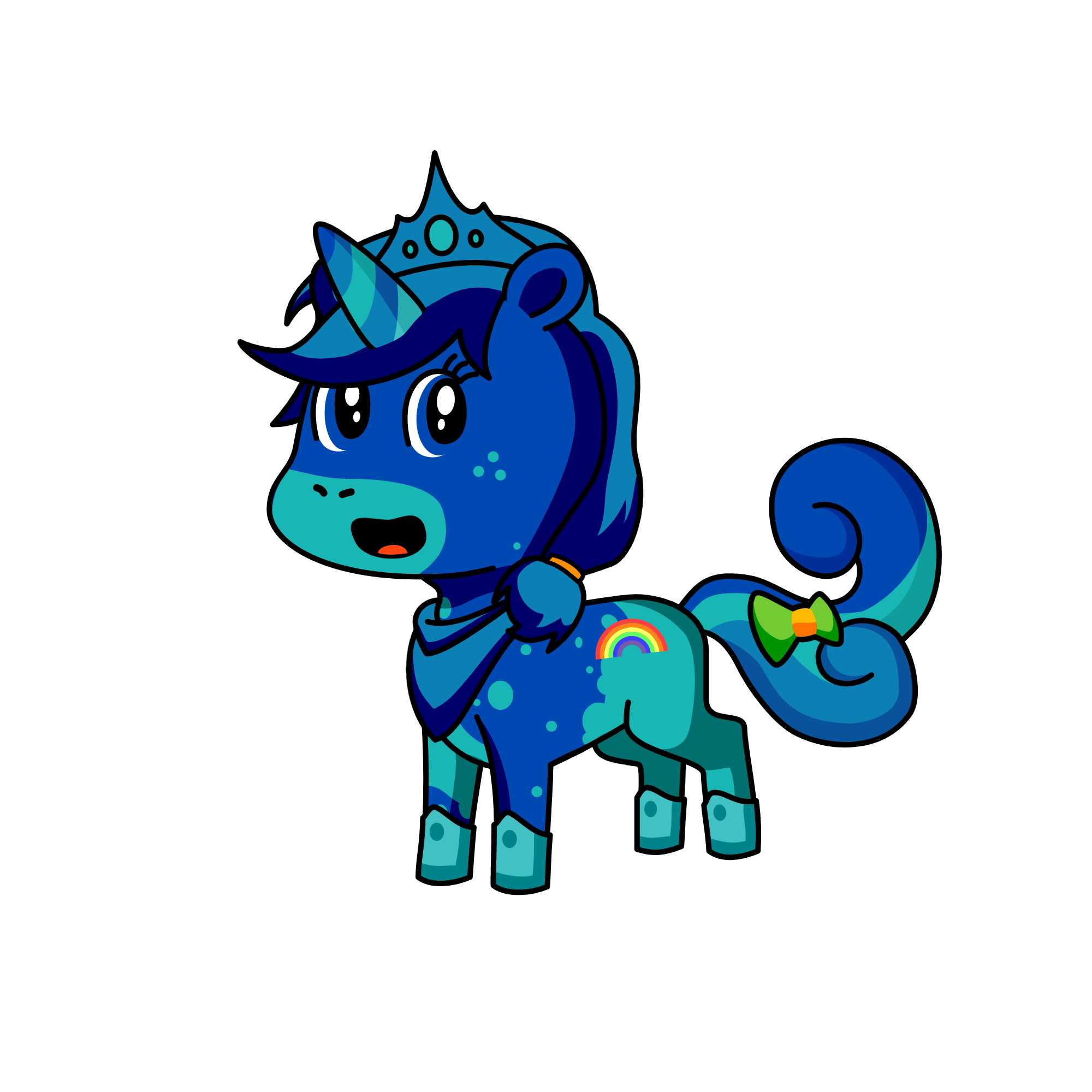 king blue, the unicorn