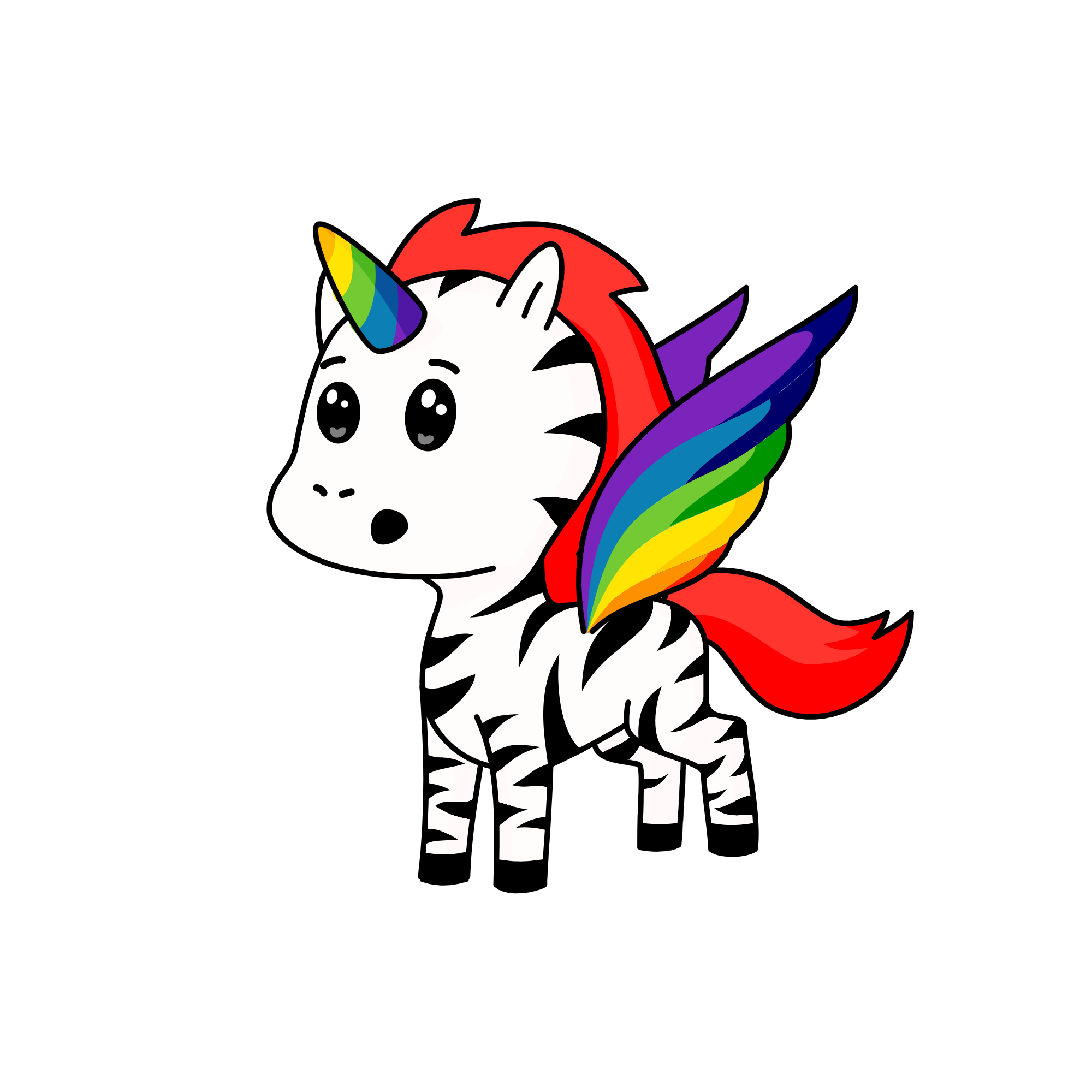 Rainbow, the unicorn