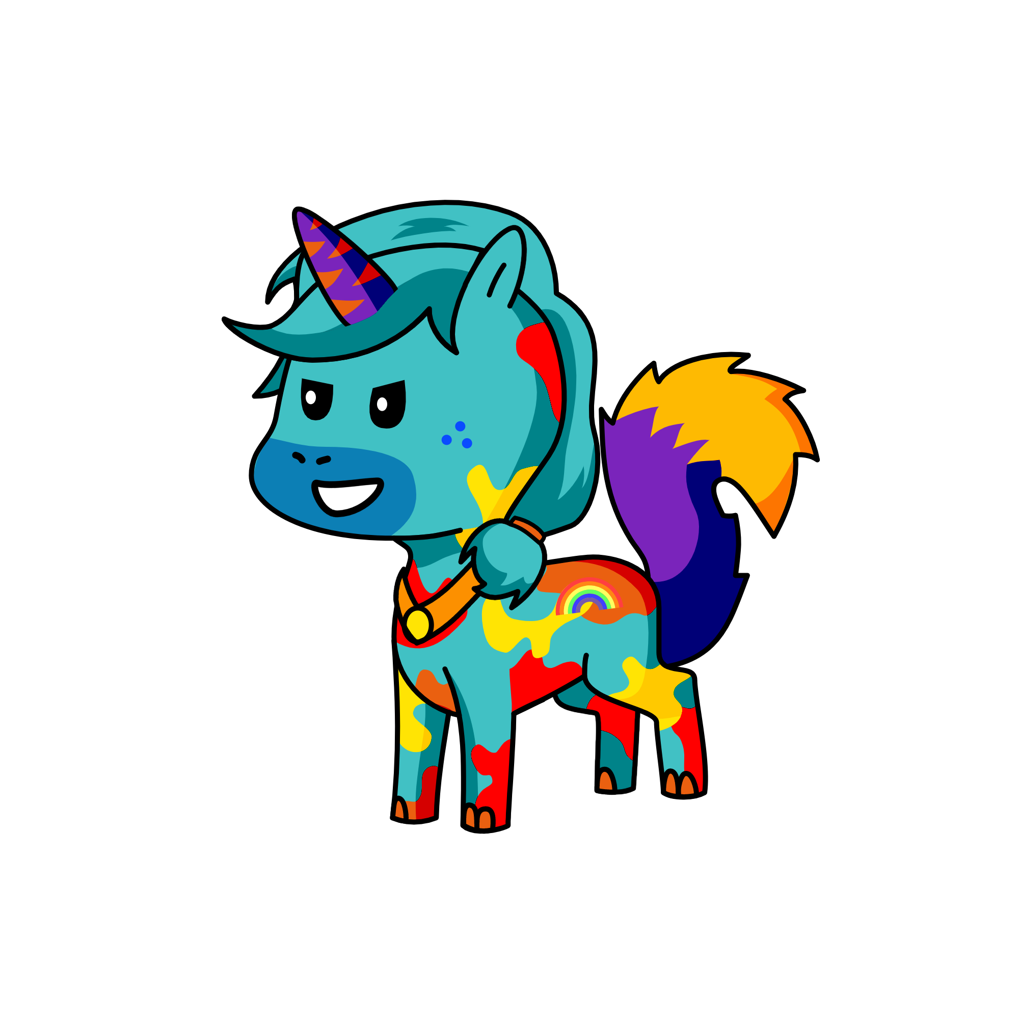 Rainbow dash, the unicorn