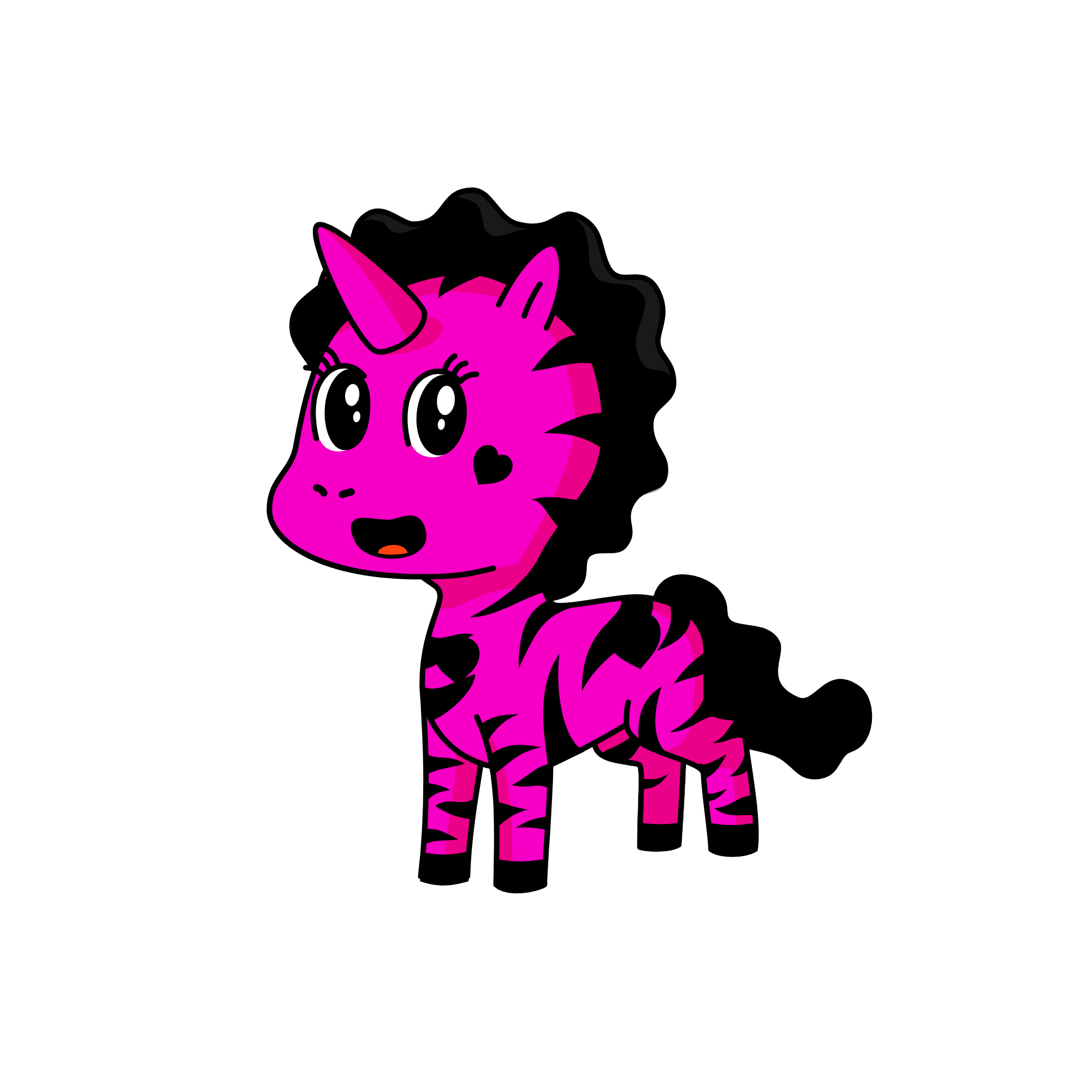Pinkablack, the unicorn