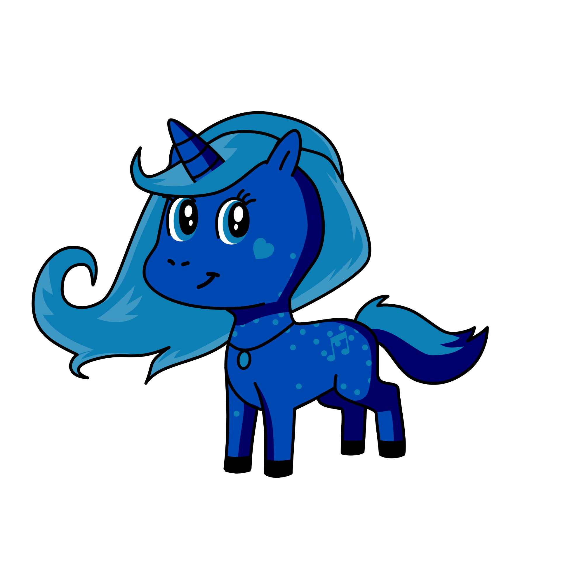 Blueberry, the unicorn