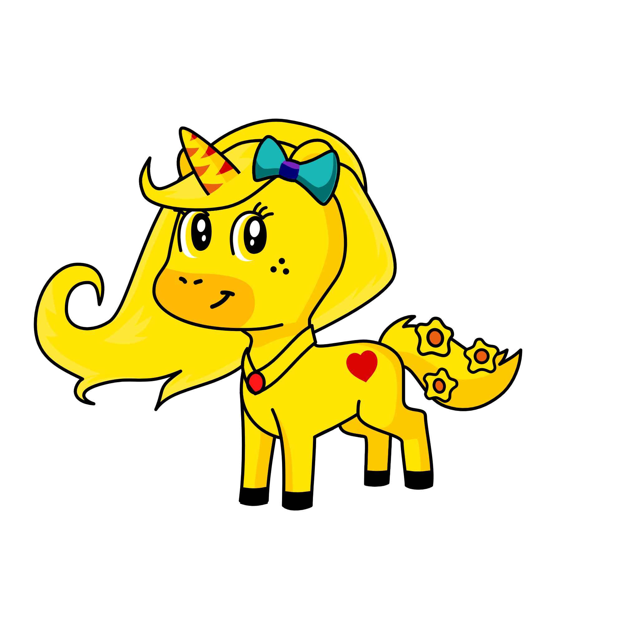 yellow, the unicorn