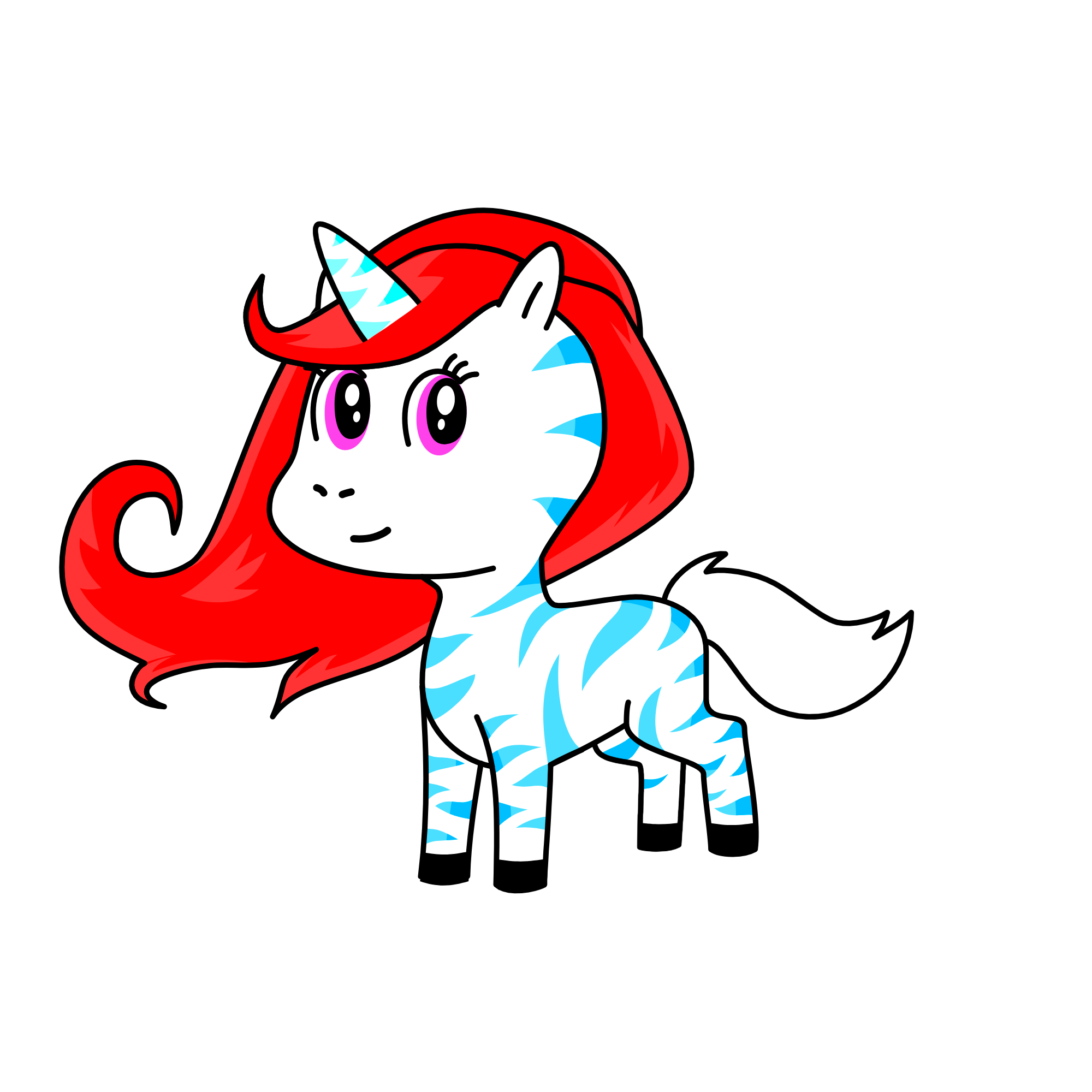 red flame, the unicorn