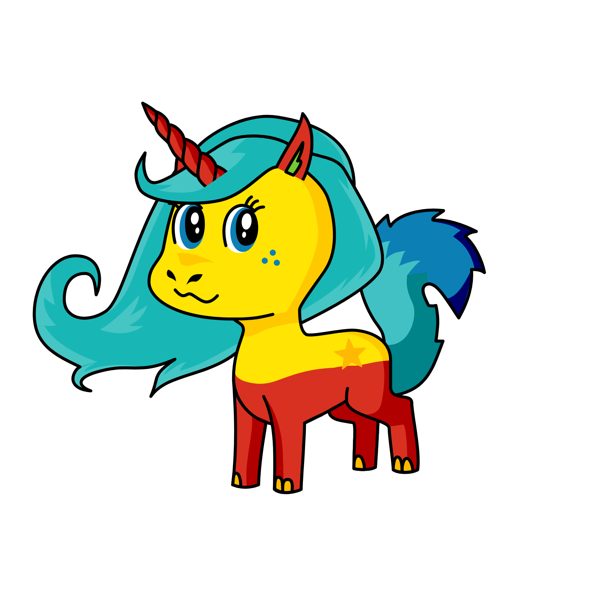 Rainbow, the unicorn