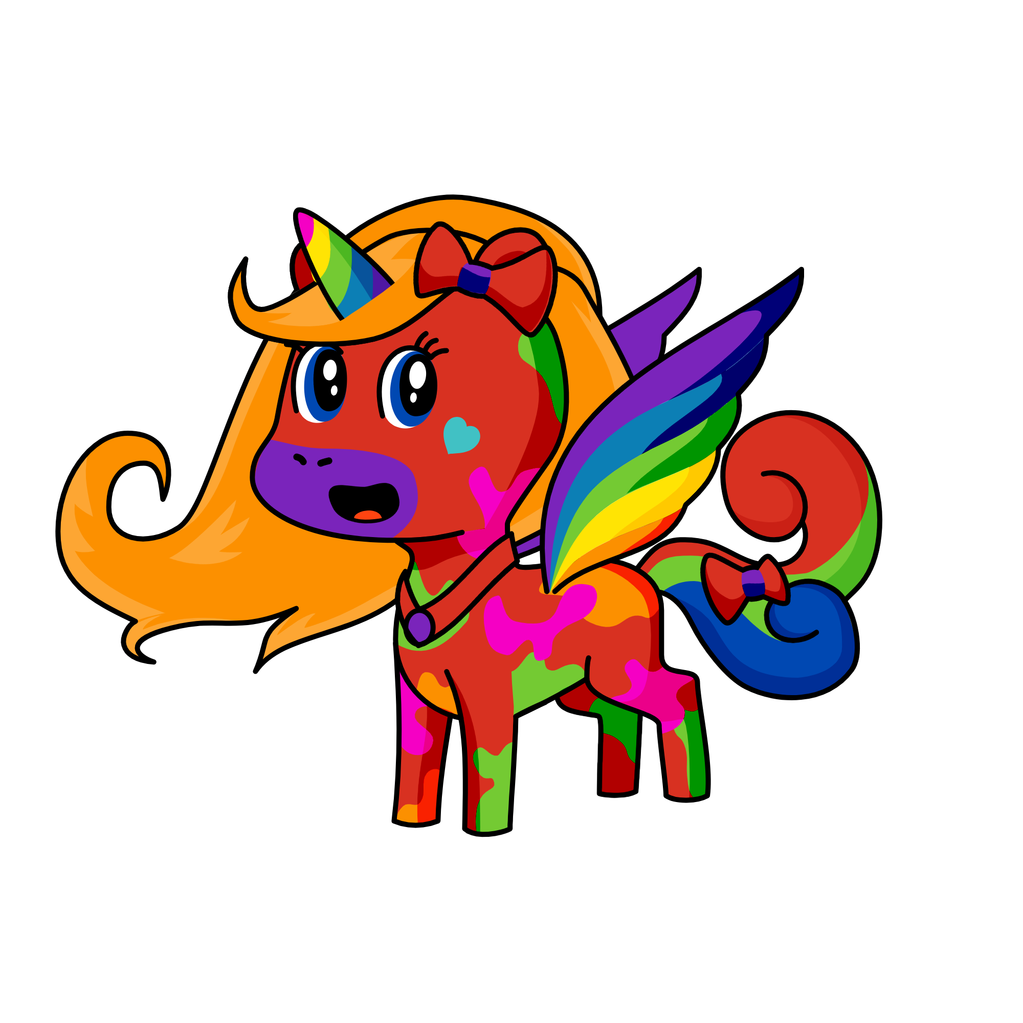 Rainbow, the unicorn
