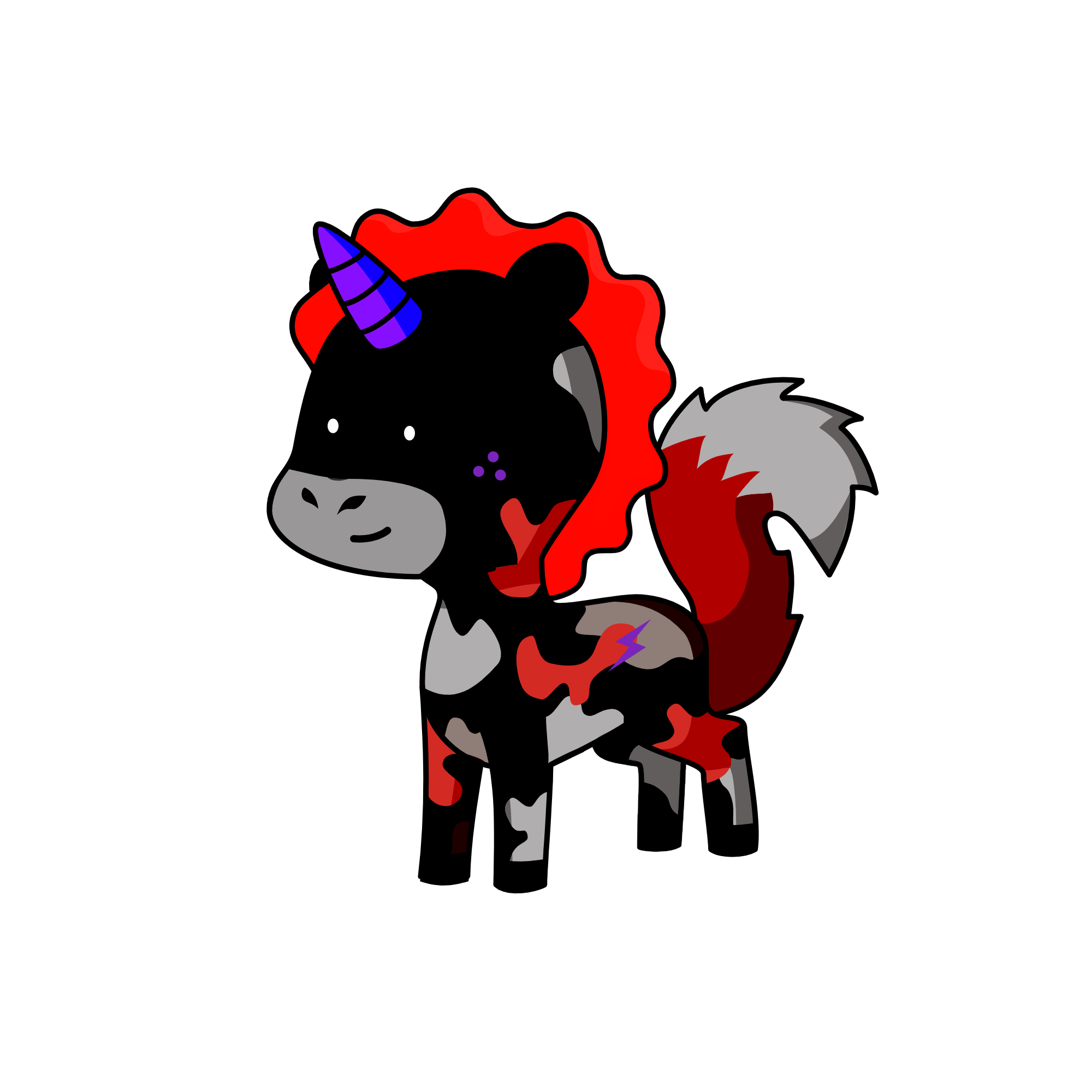 Fire foot, the unicorn