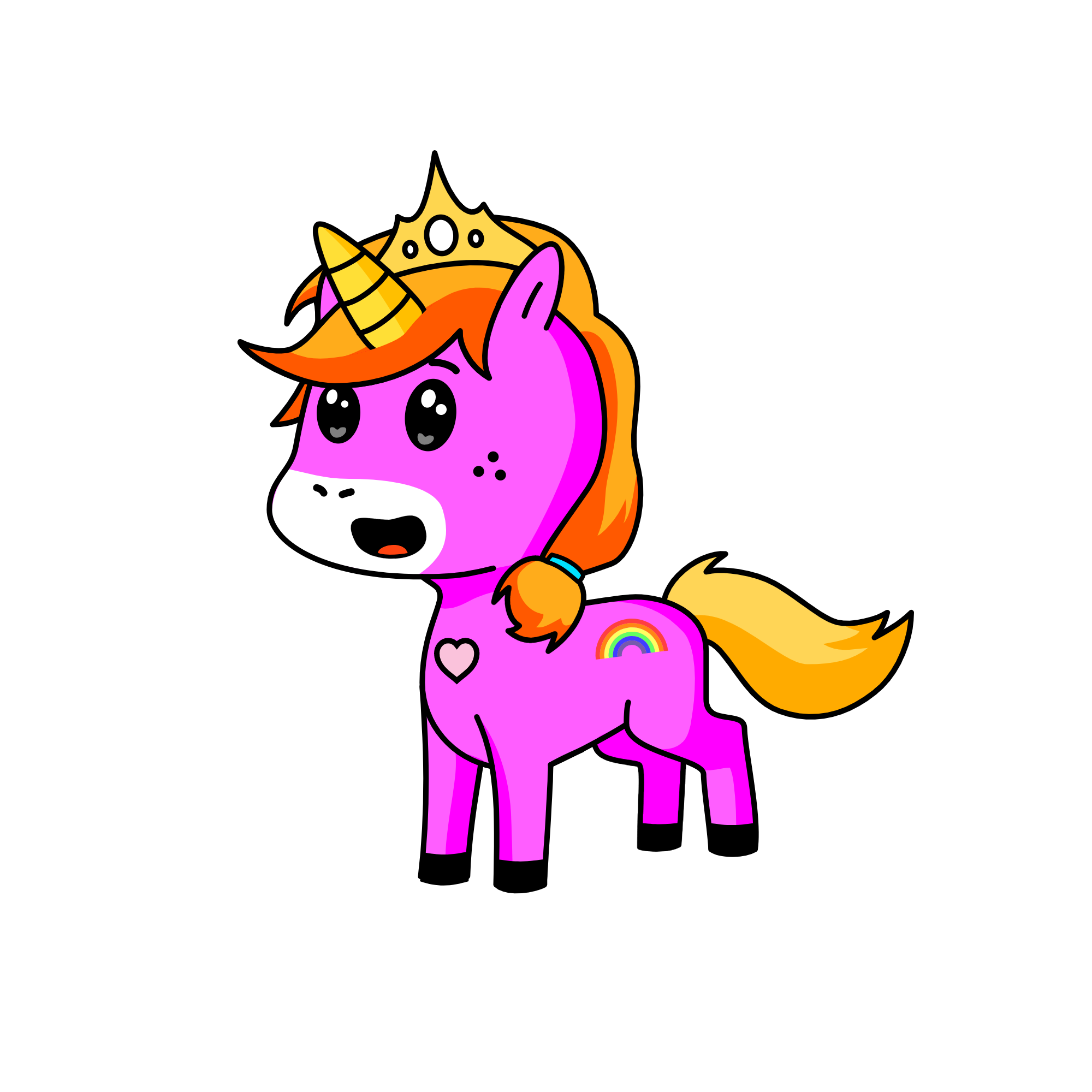Rainbow, the unicorn