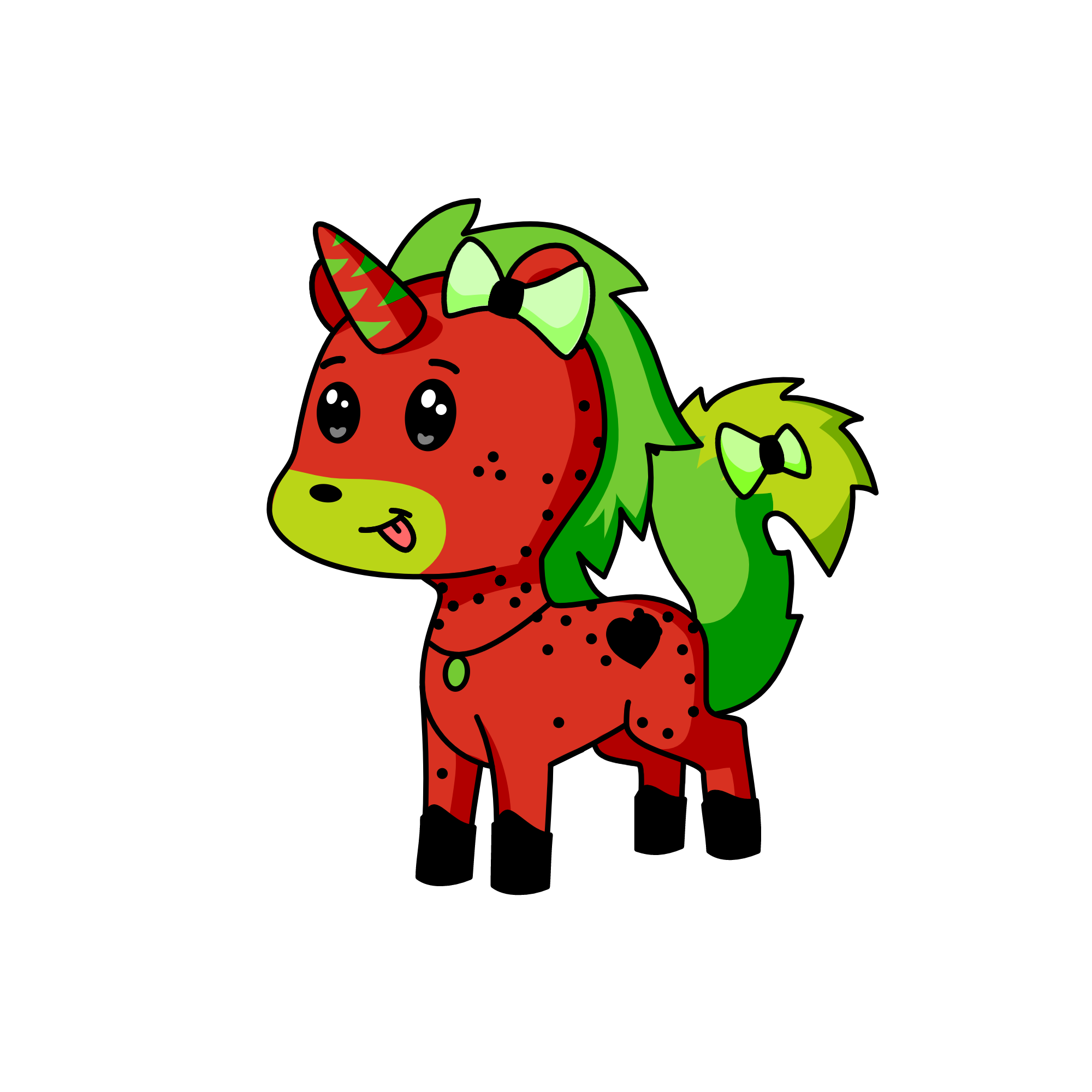 d la strawberry 🍓, the unicorn