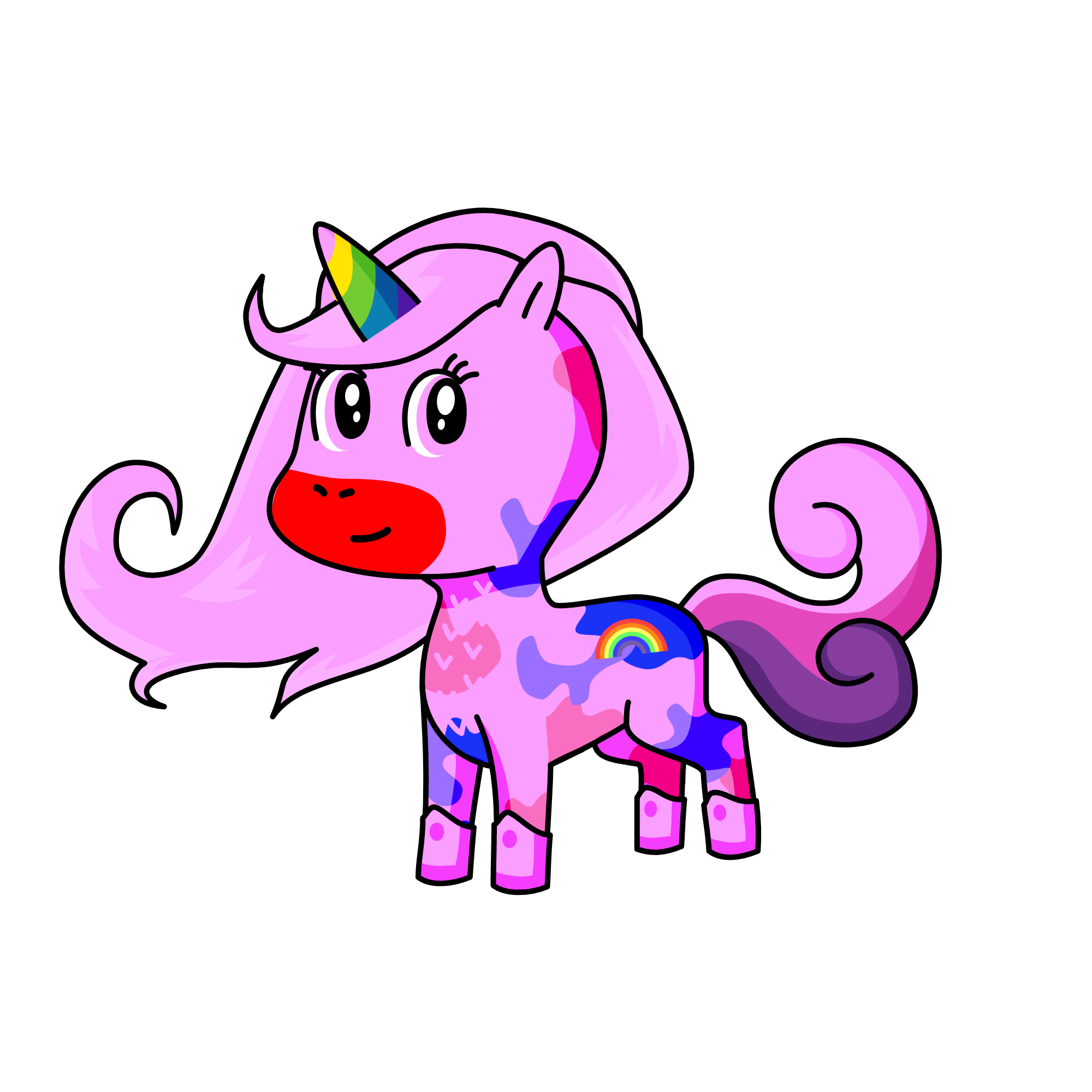Rainbow, the unicorn