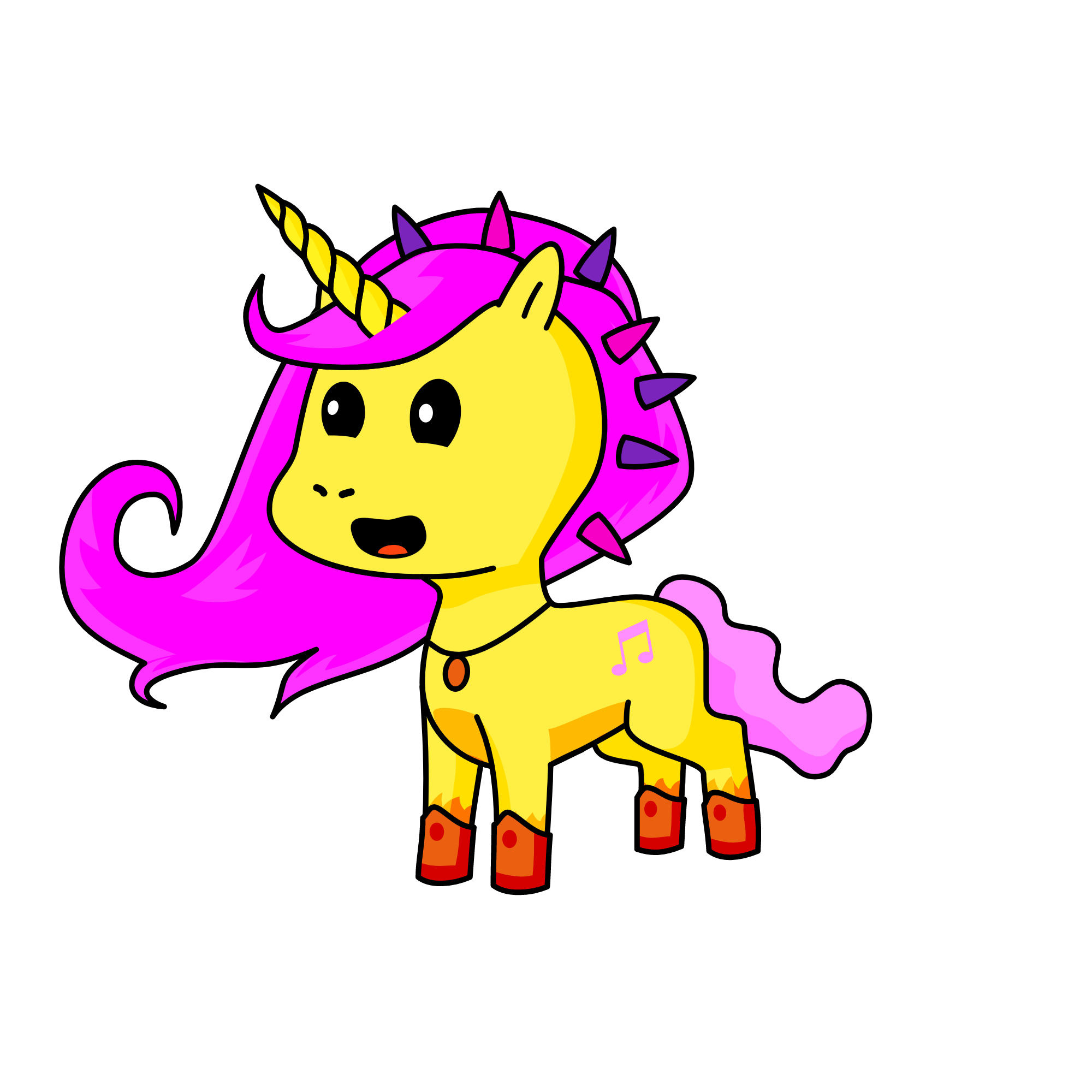 flutter night, the unicorn