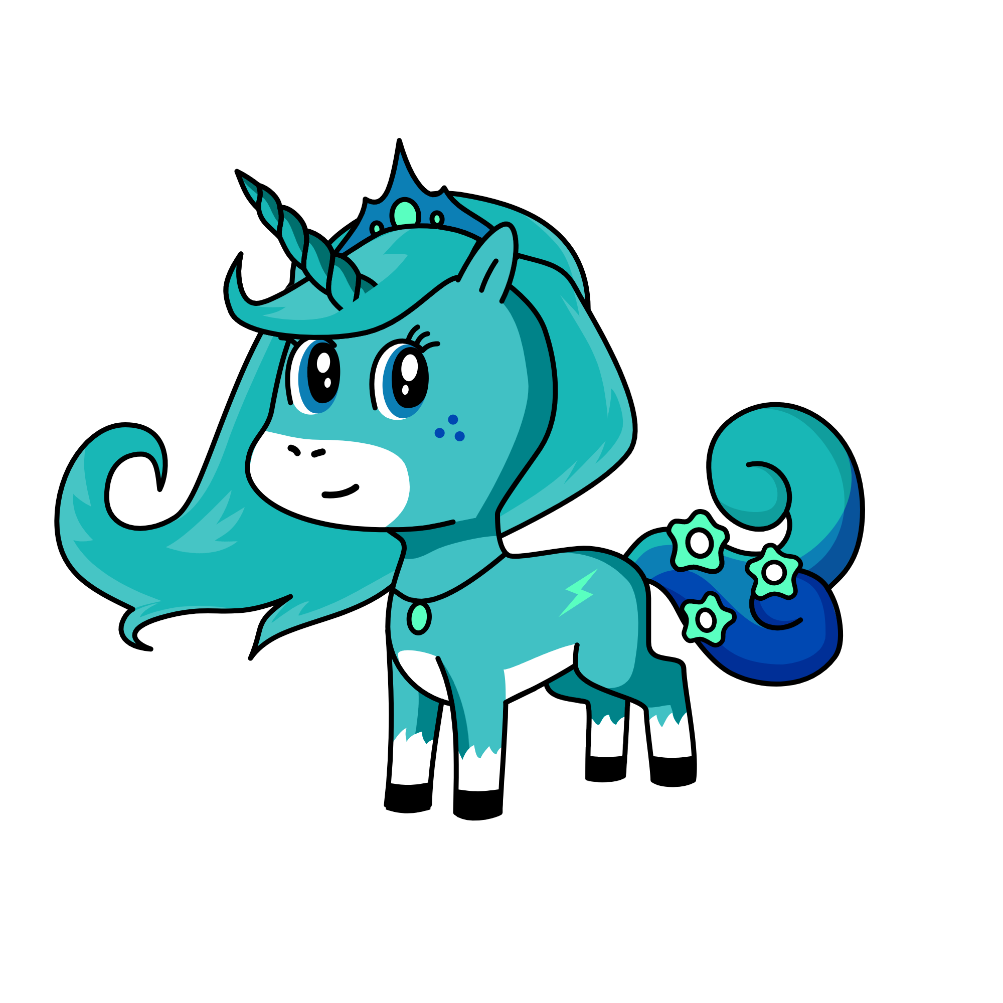 Princess Teal, the unicorn