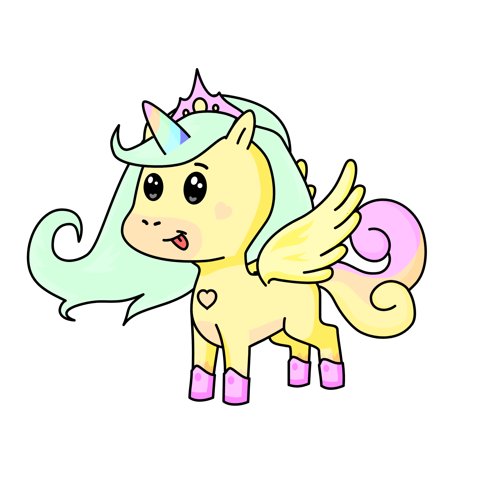 Princess Glitter, the unicorn