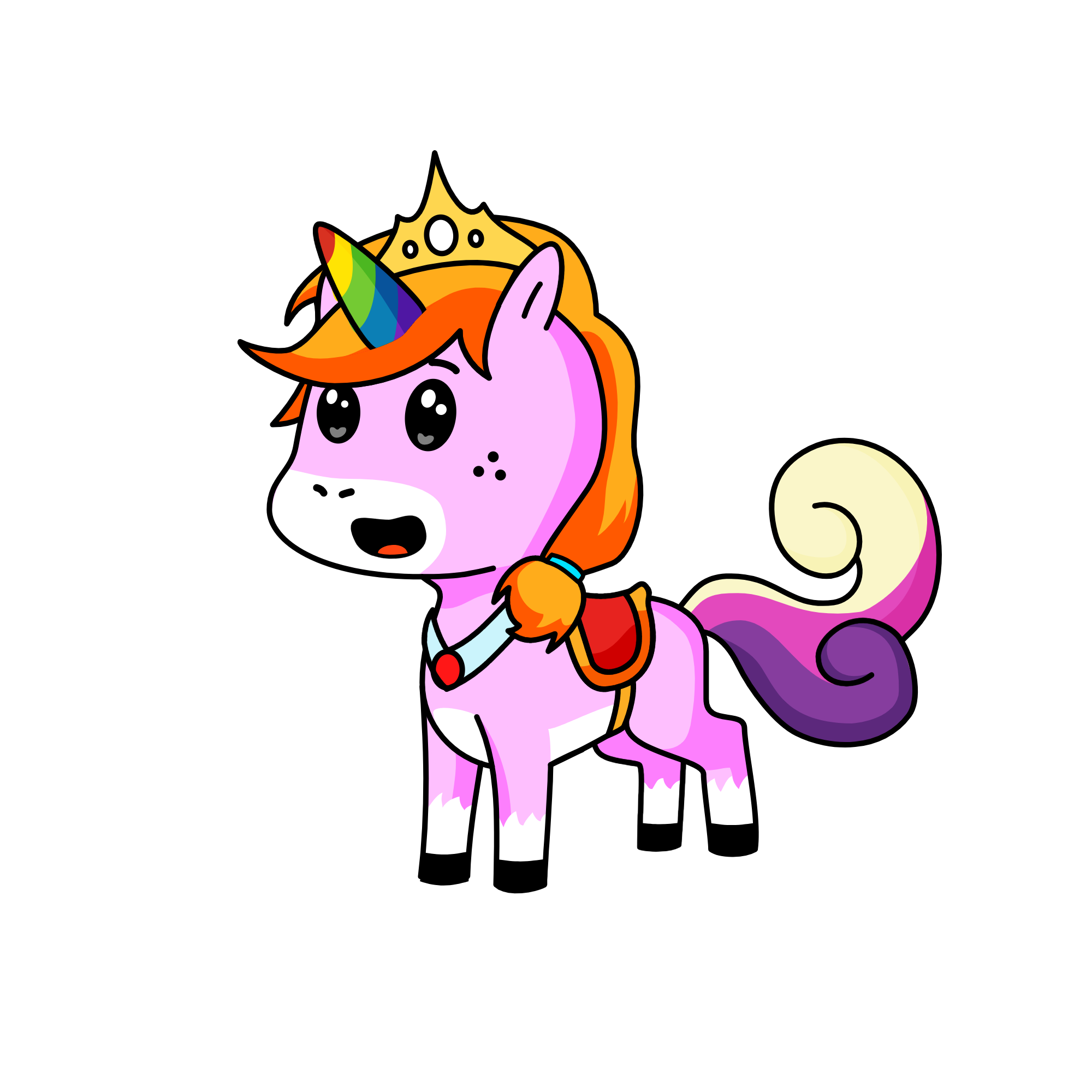 Rainbow, the unicorn