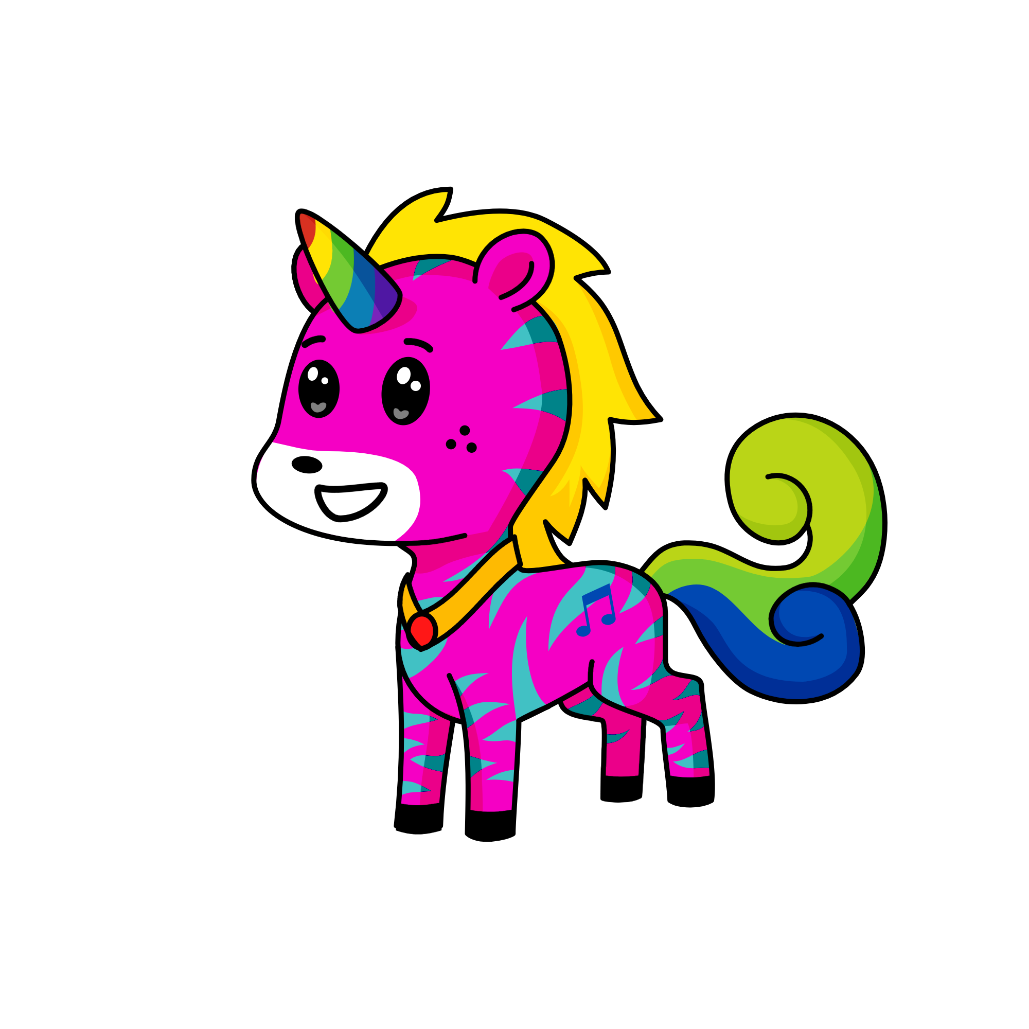 Rainbow, the unicorn