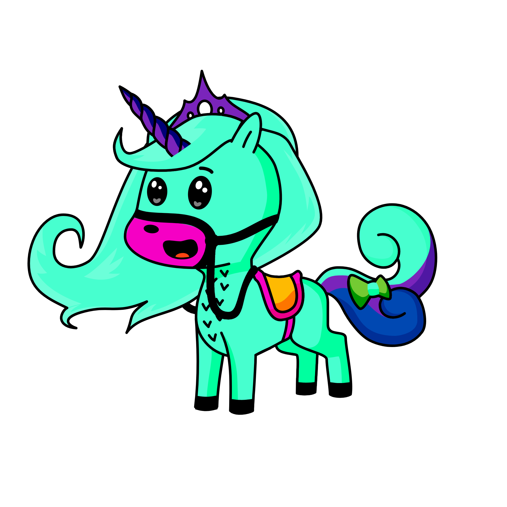 QUEEN PRINCESS PEBELS, the unicorn