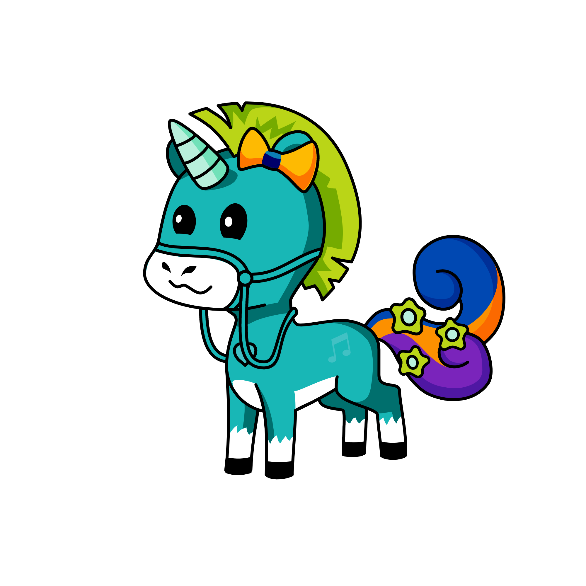 nモ, the unicorn