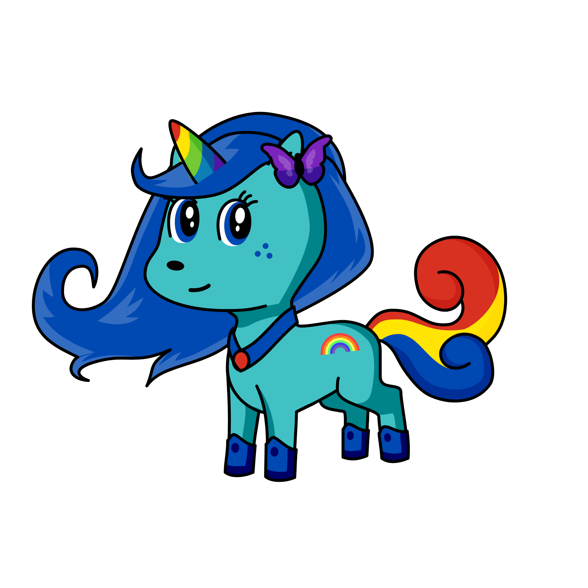 rainbowdash, the unicorn