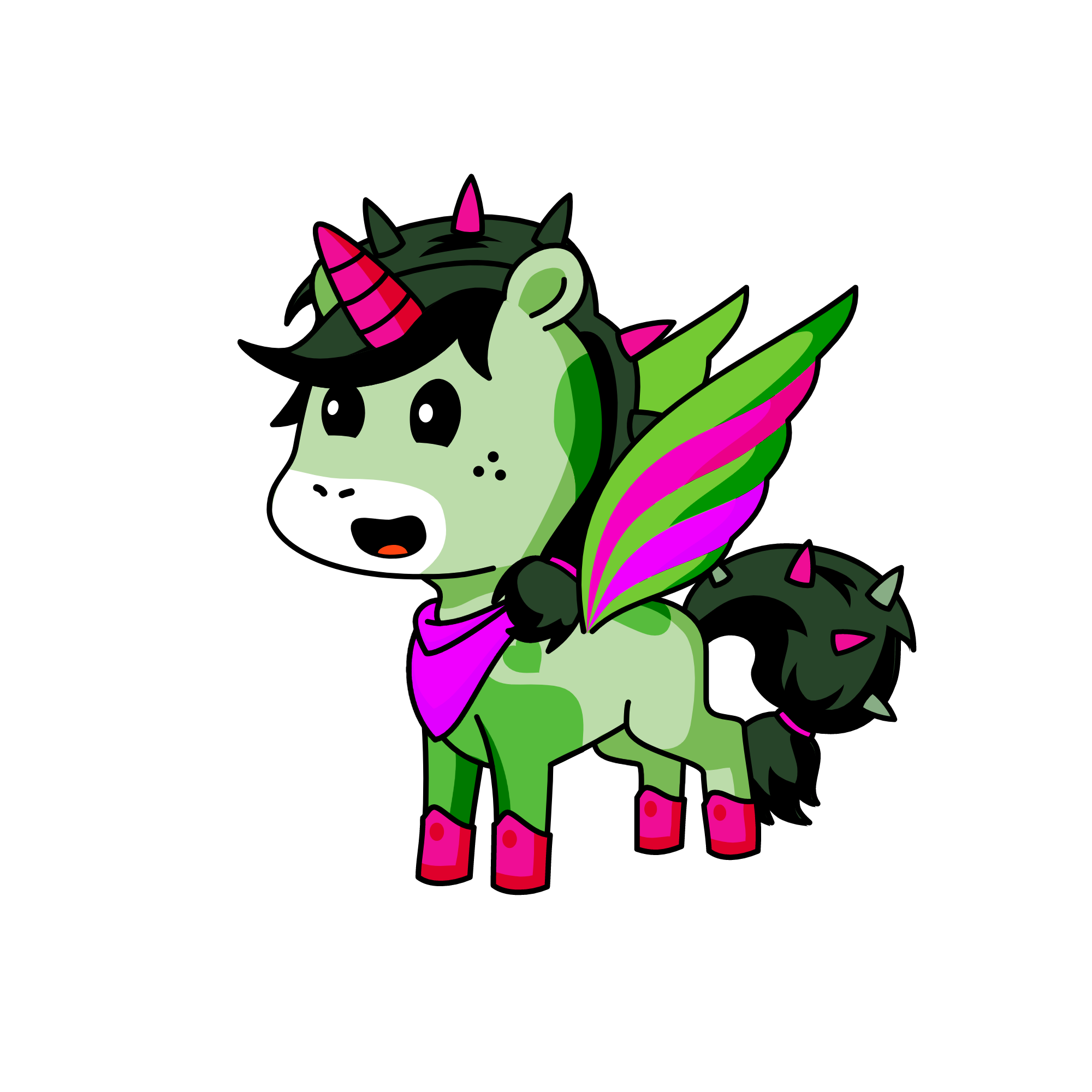Spikey, the unicorn