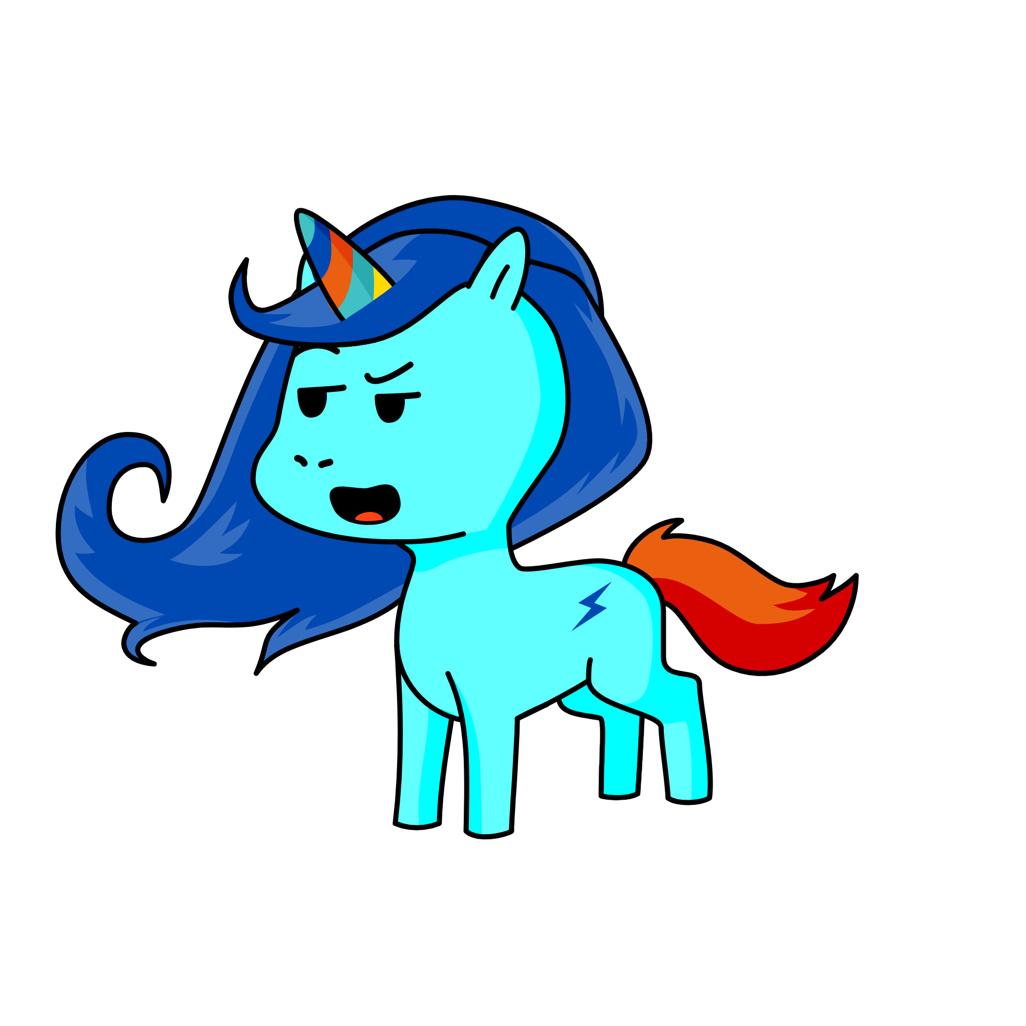 RAINBOW DASH, the unicorn