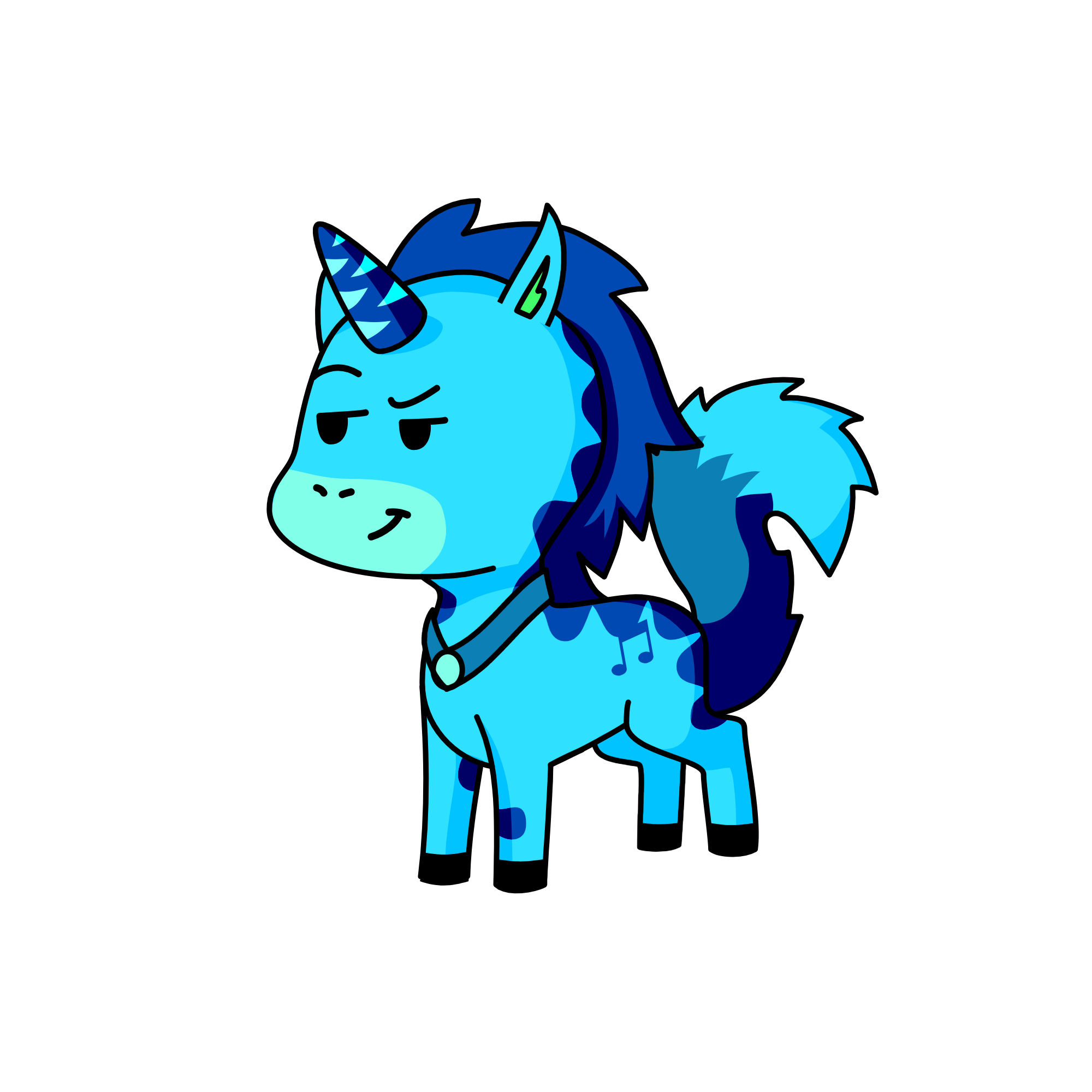 bluey, the unicorn