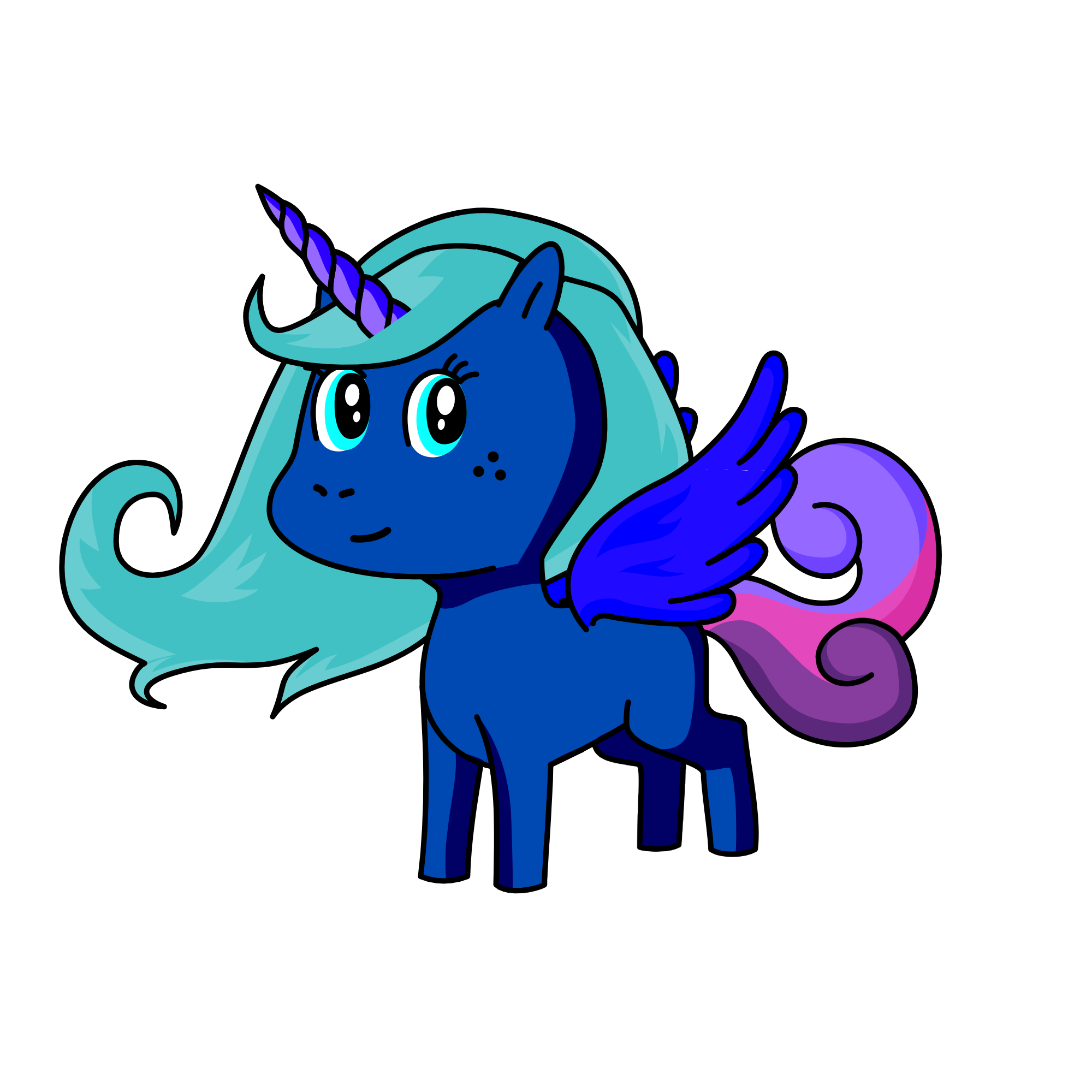 moonlight, the unicorn