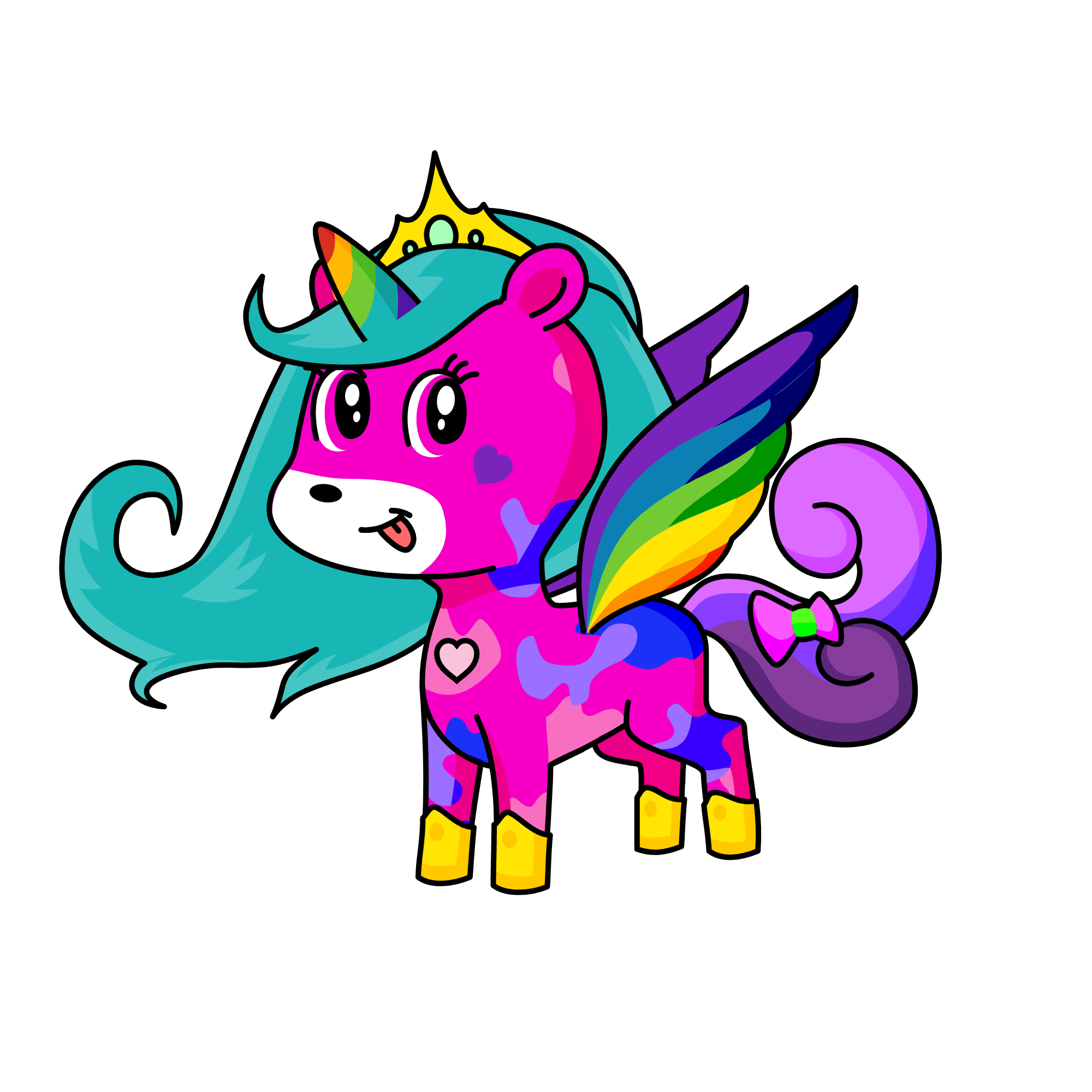 Prinscces Rainbouw , the unicorn